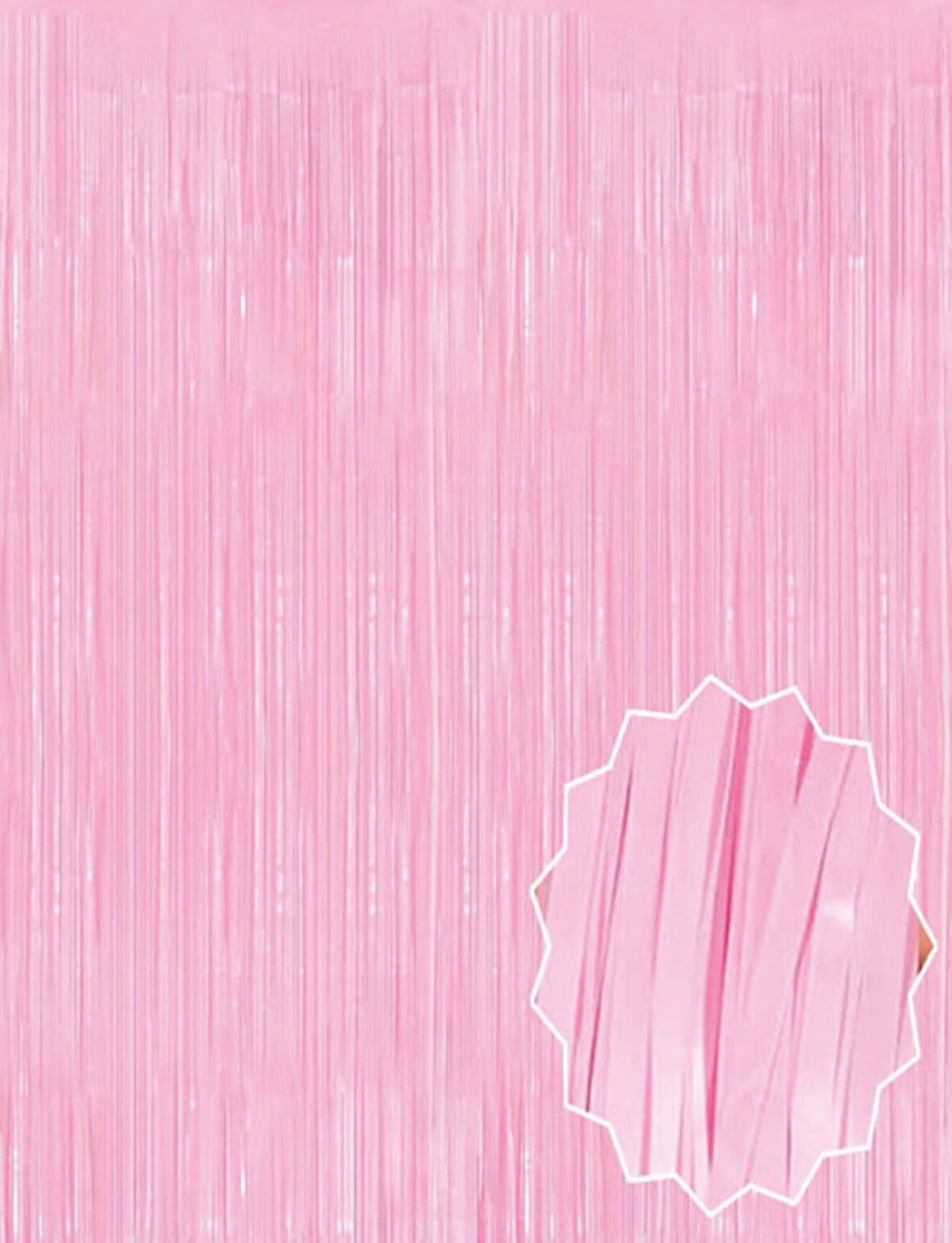 Soft Pembe Püsküllü Kapı Perdesi