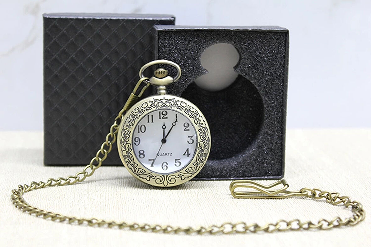 Özel Kutulu Antik Köstekli Saat Model 3