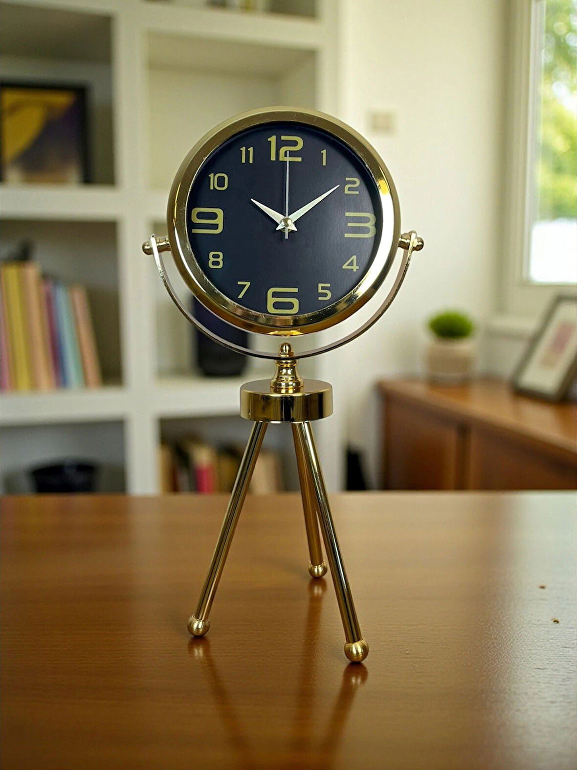 Zentime Gold Lüks Üç Ayaklı Masa Saati