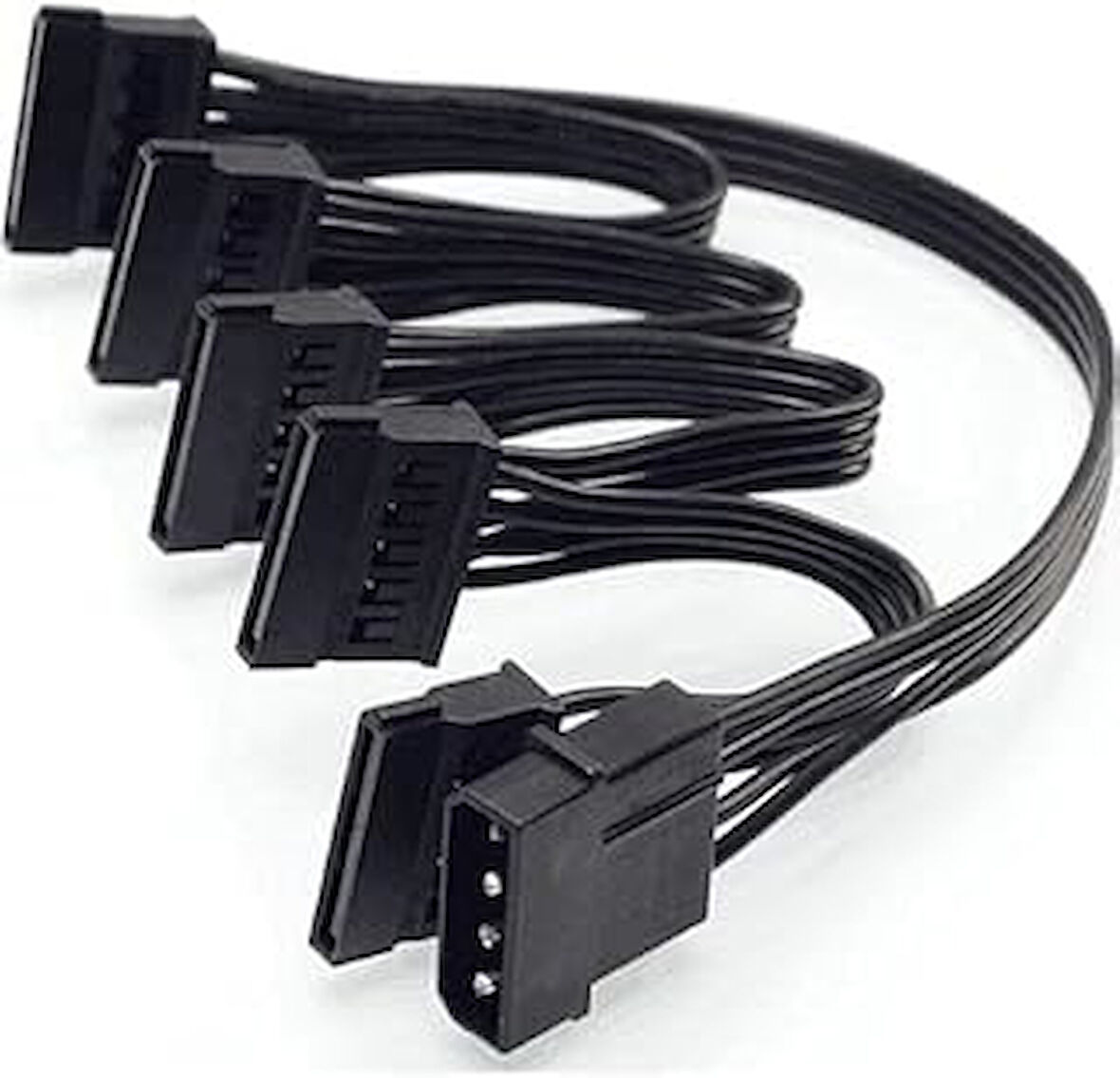 PrimeX Plus PX-4355 Molex To Sata Kablo, PSU Sata Çoklayıcı, 5 port Sata Power Çoklayıcı, 60cm Uzunluk