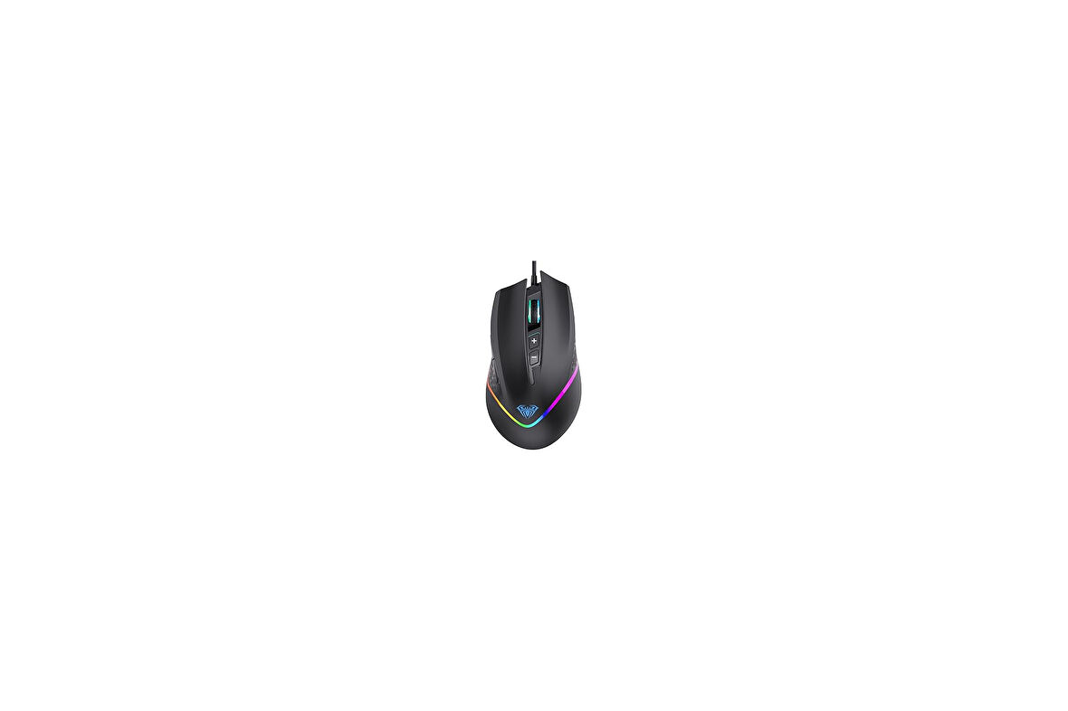 F805 6400DPI RGB 7 Tuşlu Makro Optik Oyuncu Mouse, Siyah