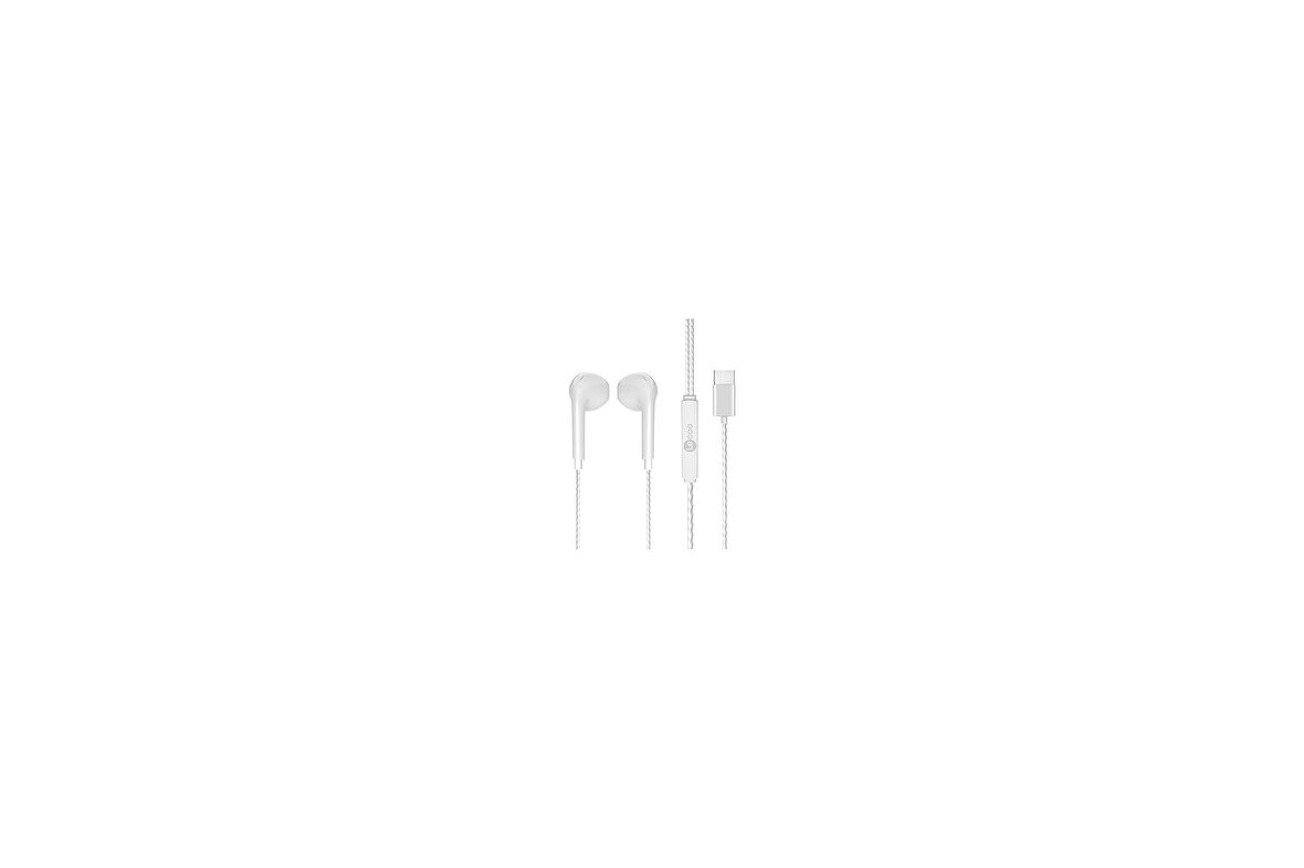 Lecoo EH104 Kablolu Type-C Girişli Mikrofonlu Kulak İçi Kulaklık - Sağlam Kablo Yapısı, Ses Ayarı Panelli, Stereo HD Mikrofon, Spor İş, Oyun için Evrensel Uyumluluk, Kulak İçi Kulaklık Beyaz