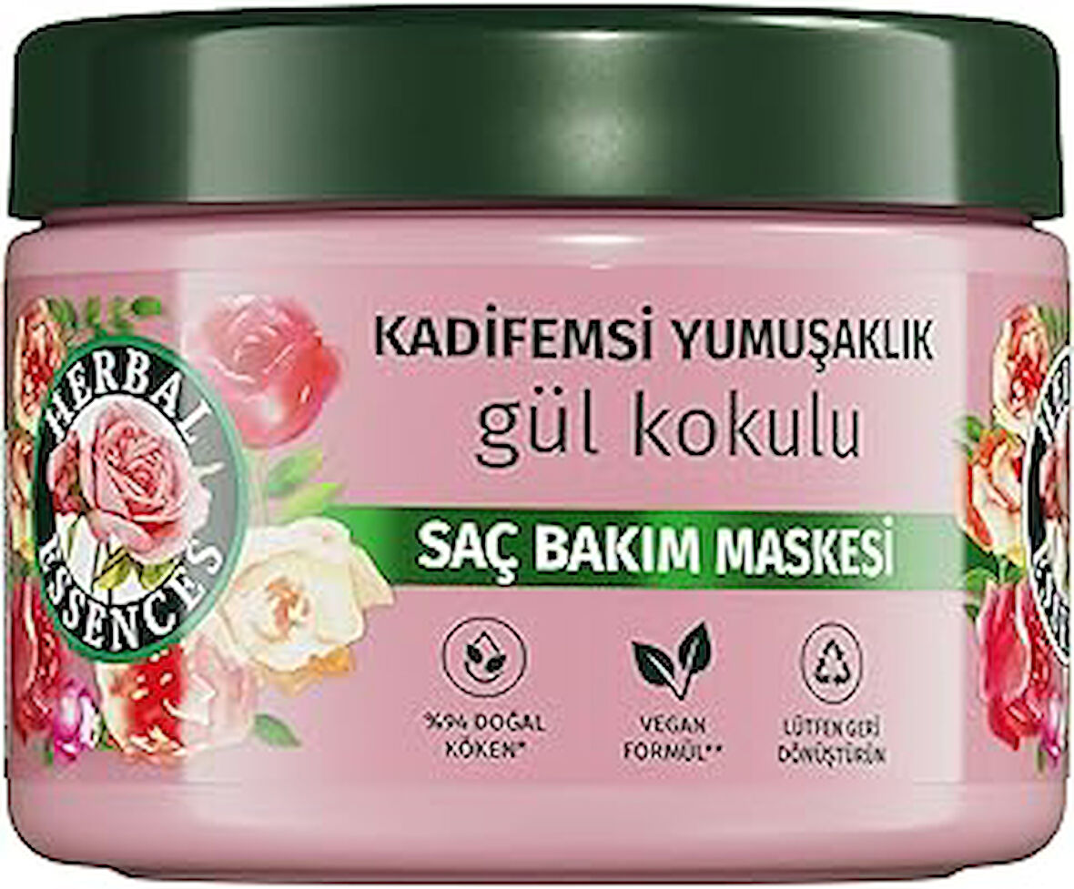 Herbal Essences Kadifemsi Yumuşaklık Gül Kokulu Saç Bakım Maskesi 300ml