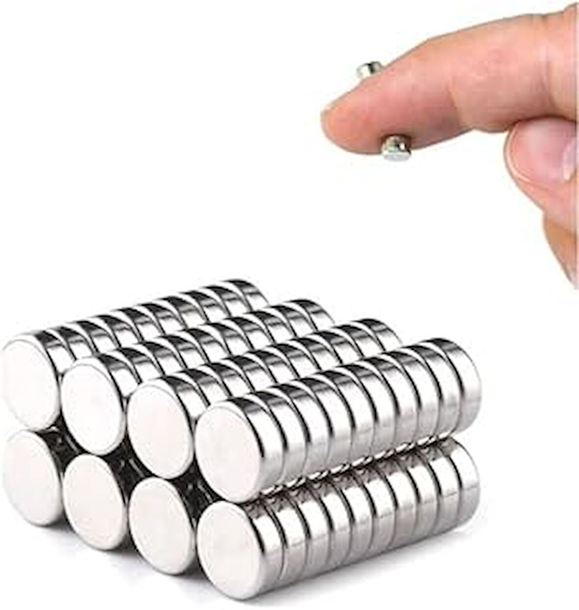 hdg Yuvarlak Neodyum Mıknatıs Magnet - 6 mm çap - 2 mm kalınlık - 9 adet