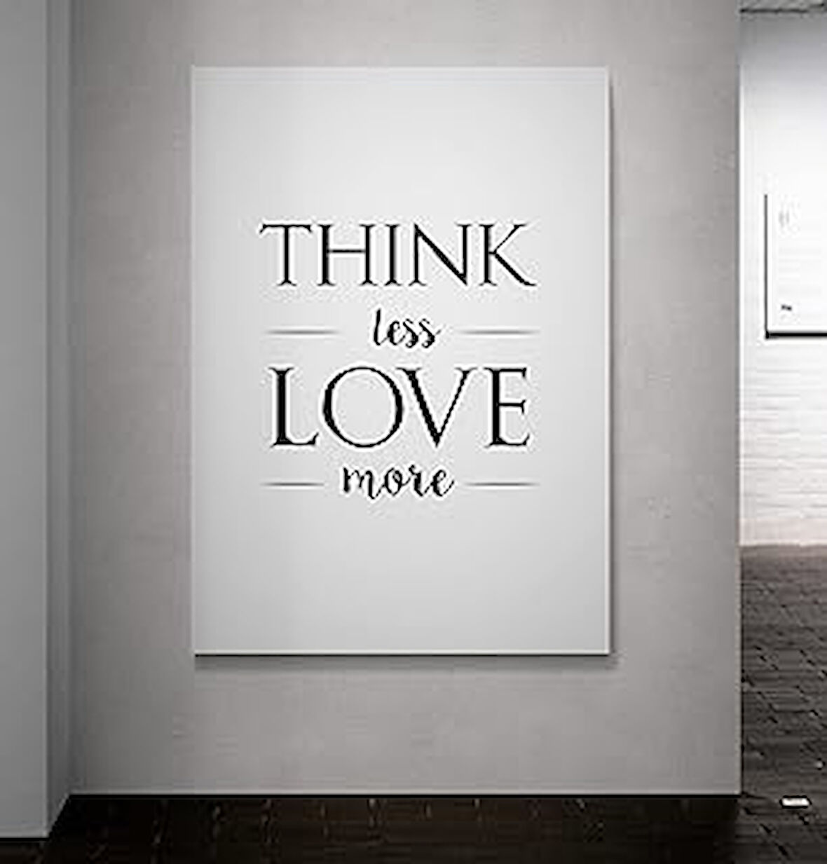 Atlantis Tablo Kbr285 Think Less Love More Kanvas Tablo, 50x70 cm