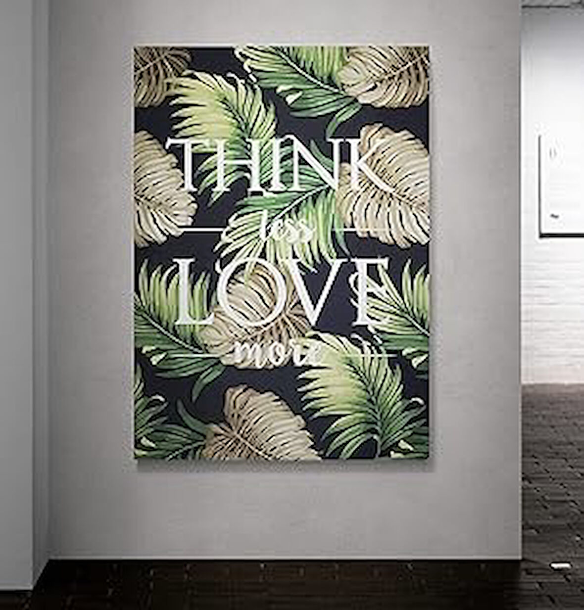 Atlantis Tablo Kbr286 Think Less Love More Kanvas Tablo, 60x85 cm