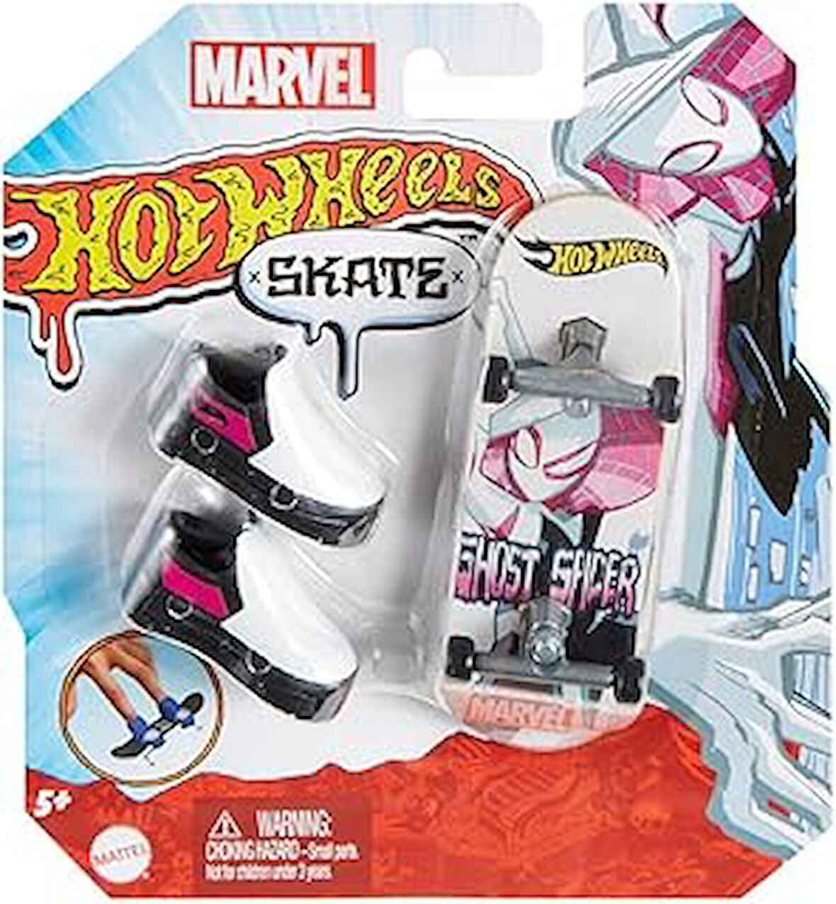 Hot Wheels Skate Temalı Parmak Kaykay ve Ayakkabı Paketleri HMY18-HNL76 Ghost Spider