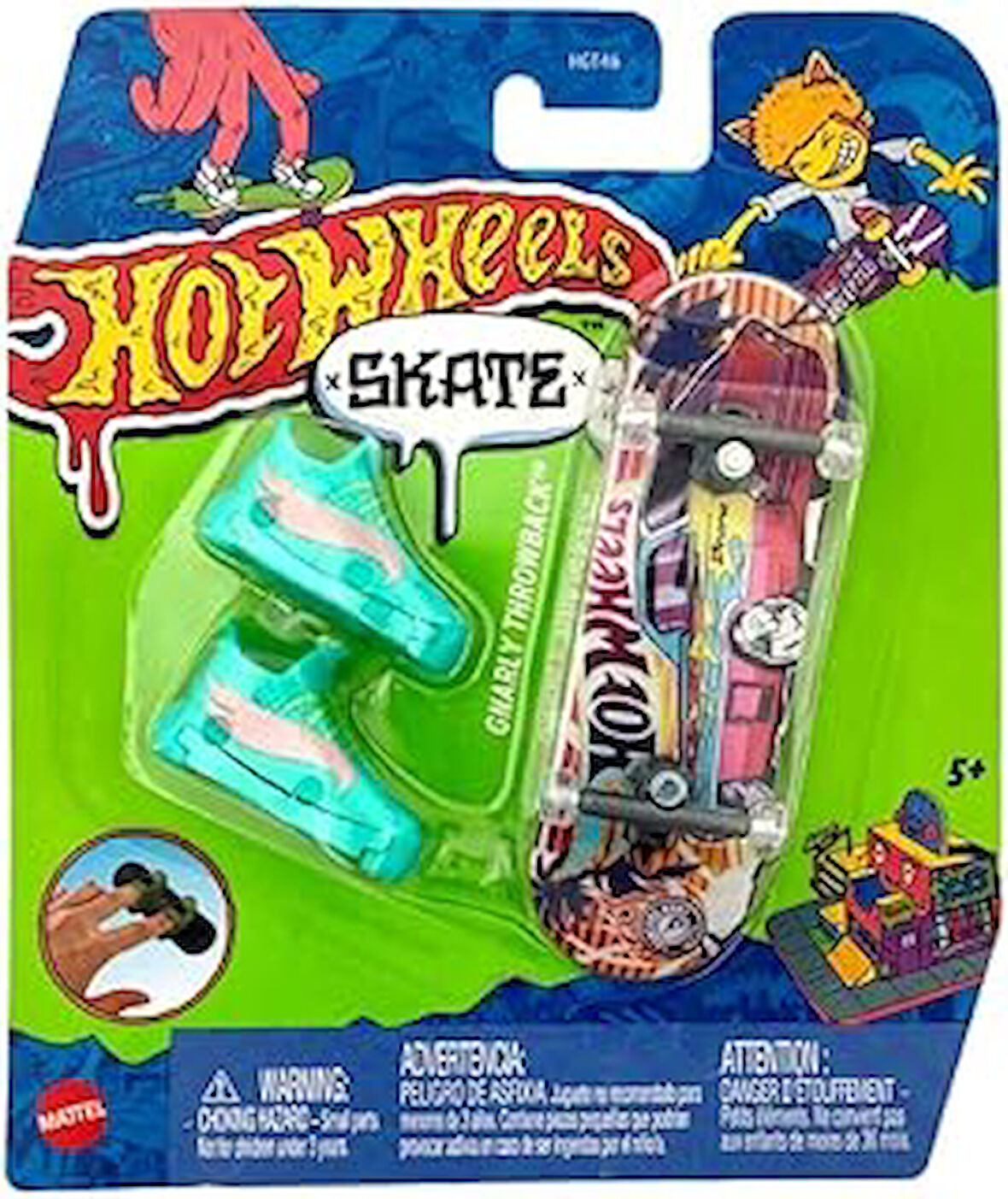 Hot Wheels Skate Parmak Kaykay ve Ayakkabı Paketleri Gnarly Throwback