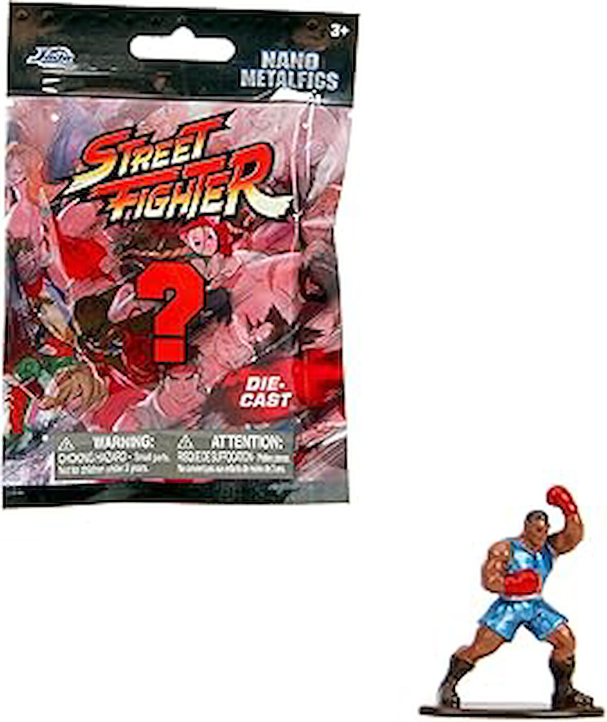 Jada, 253251037, Street Fighter Sürpriz Paket Nano Koleksiyon Figürleri, 1 Serisi, Die-Cast , Nano Koleksiyon Figürleri, 4 Cm, 1,65", 12 Asorti