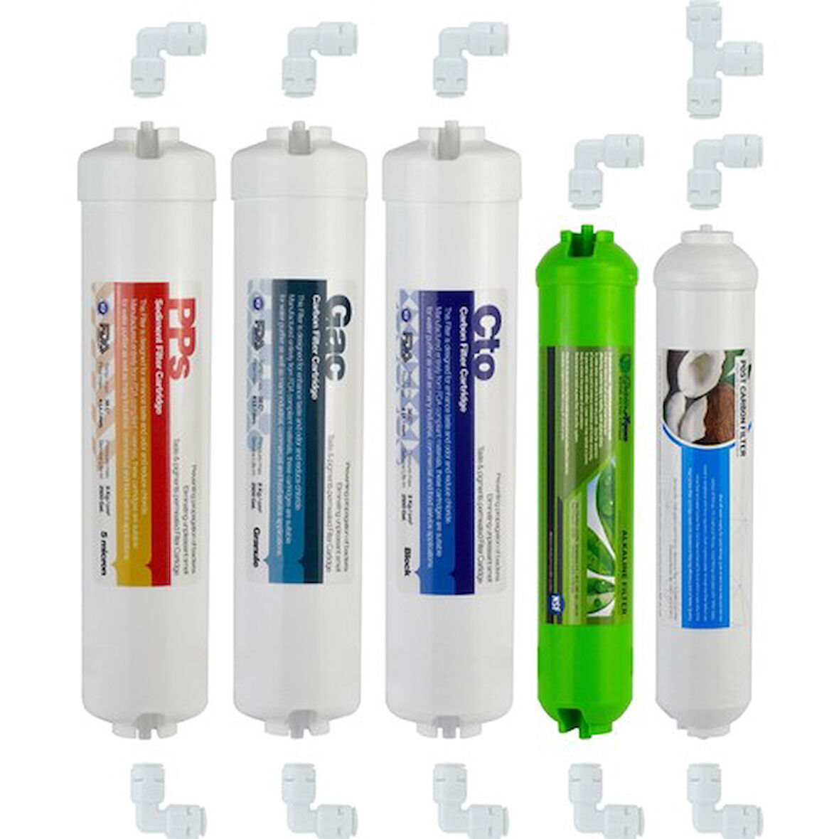 Su Arıtma Cihazı Filtresi 5'li Set Paket Aşama Membransız