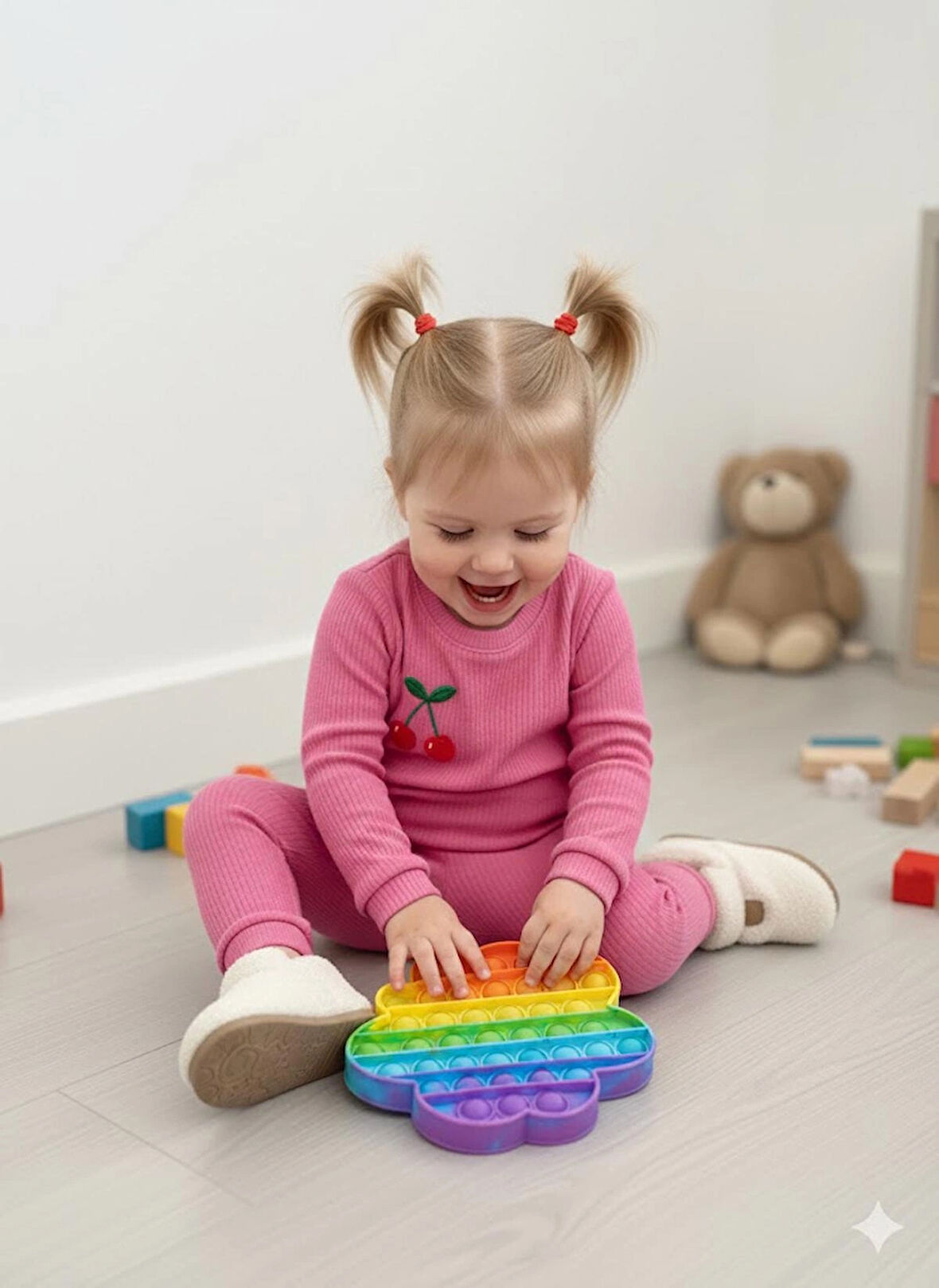 Kız Çocuk Takım Pamuklu Uzun Kollu Alt Üst Takım