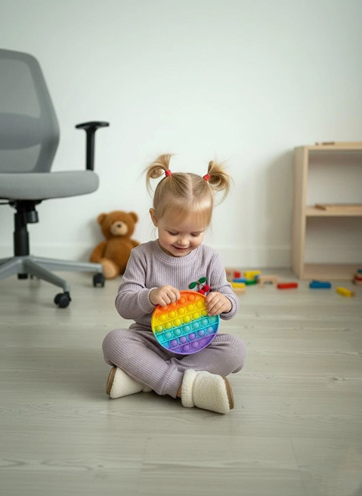 Kız Çocuk Takım Pamuklu Uzun Kollu Alt Üst Takım