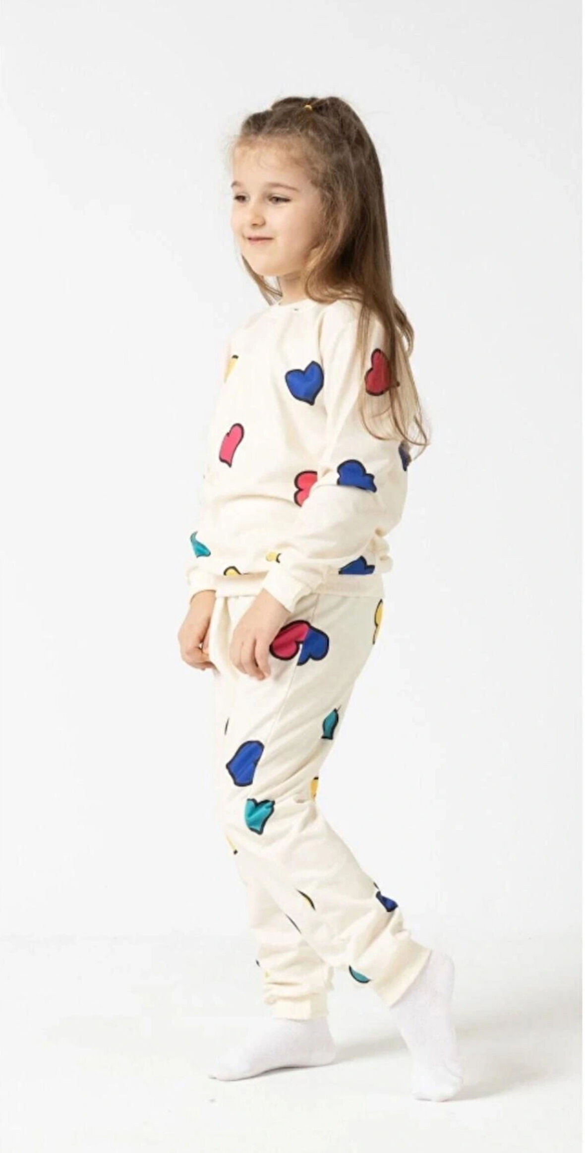 Kız çocuk baskılı mevsimlik alt üst takım