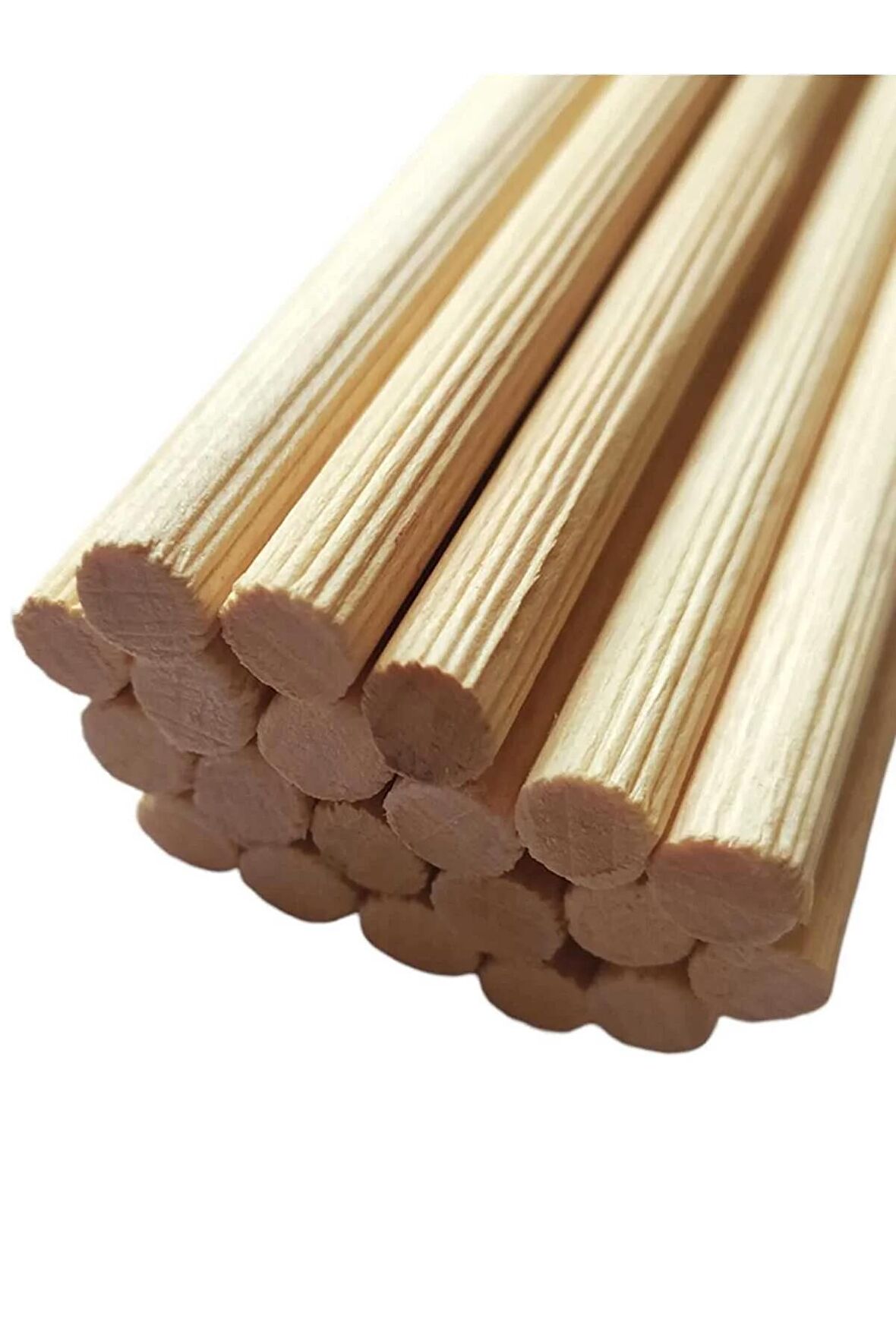 Ahşap Kavale Çubuk Çıta Yivli Kayın Kavela 10 Cm 12 Mm 40 Adet