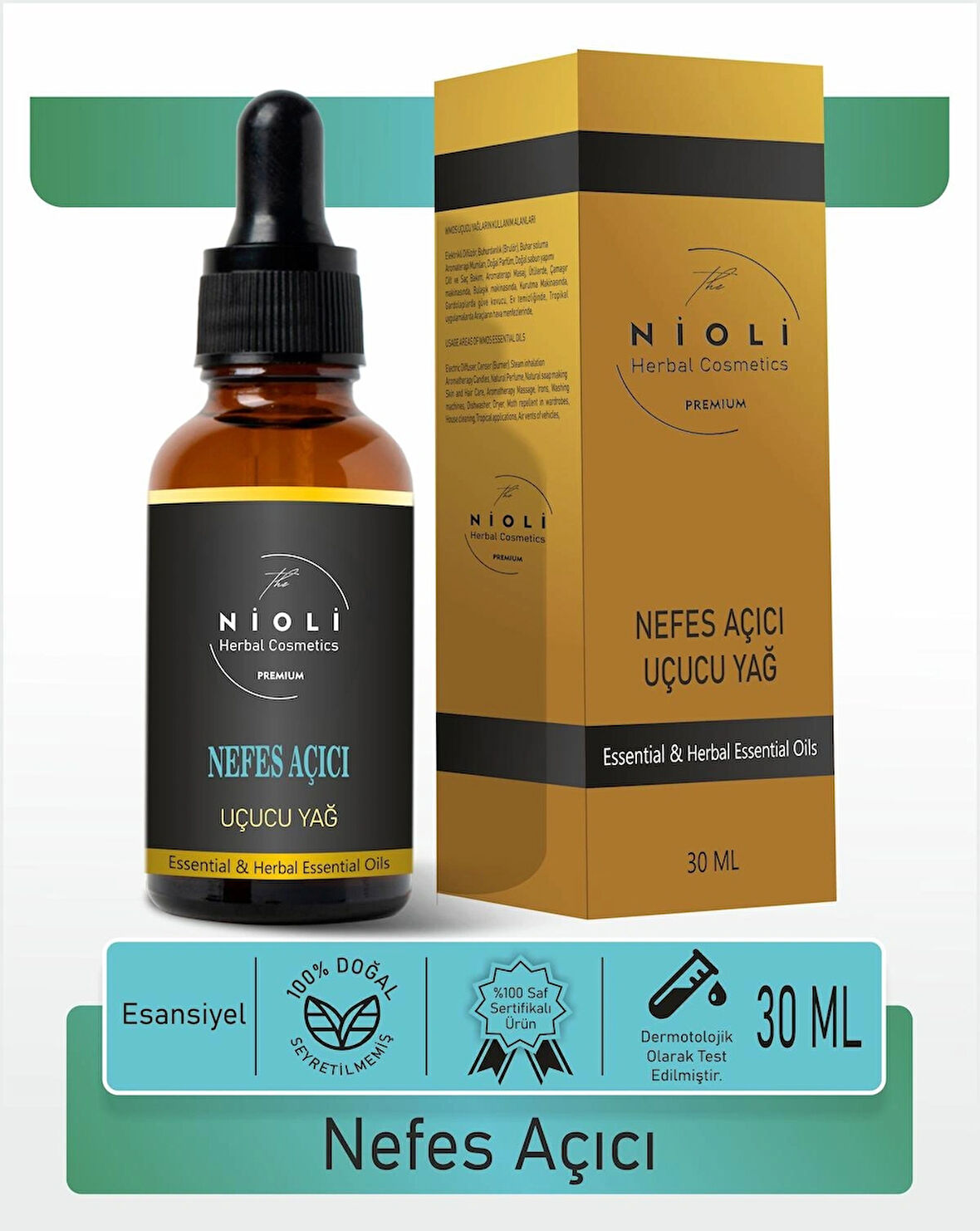 Nioli Nefes Açıcı Esansiyel Uçucu Yağ Buhurdanlık Yağı Aromaterapi Yağı 30 ML