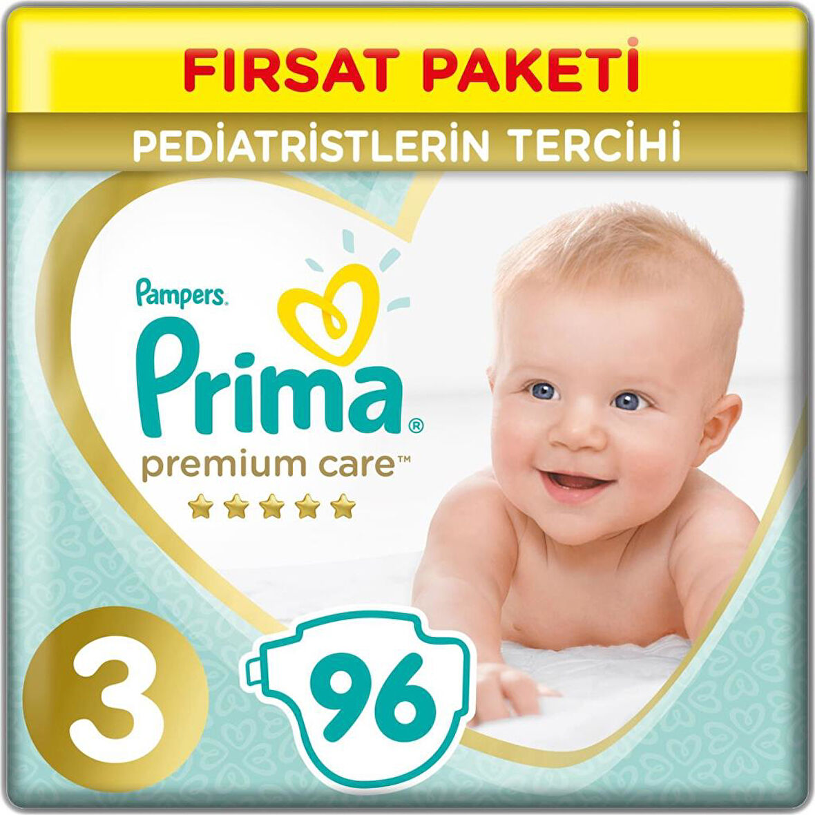 Premium Care Bebek Bezi Fırsat Paketi 3 Beden 96 Adet