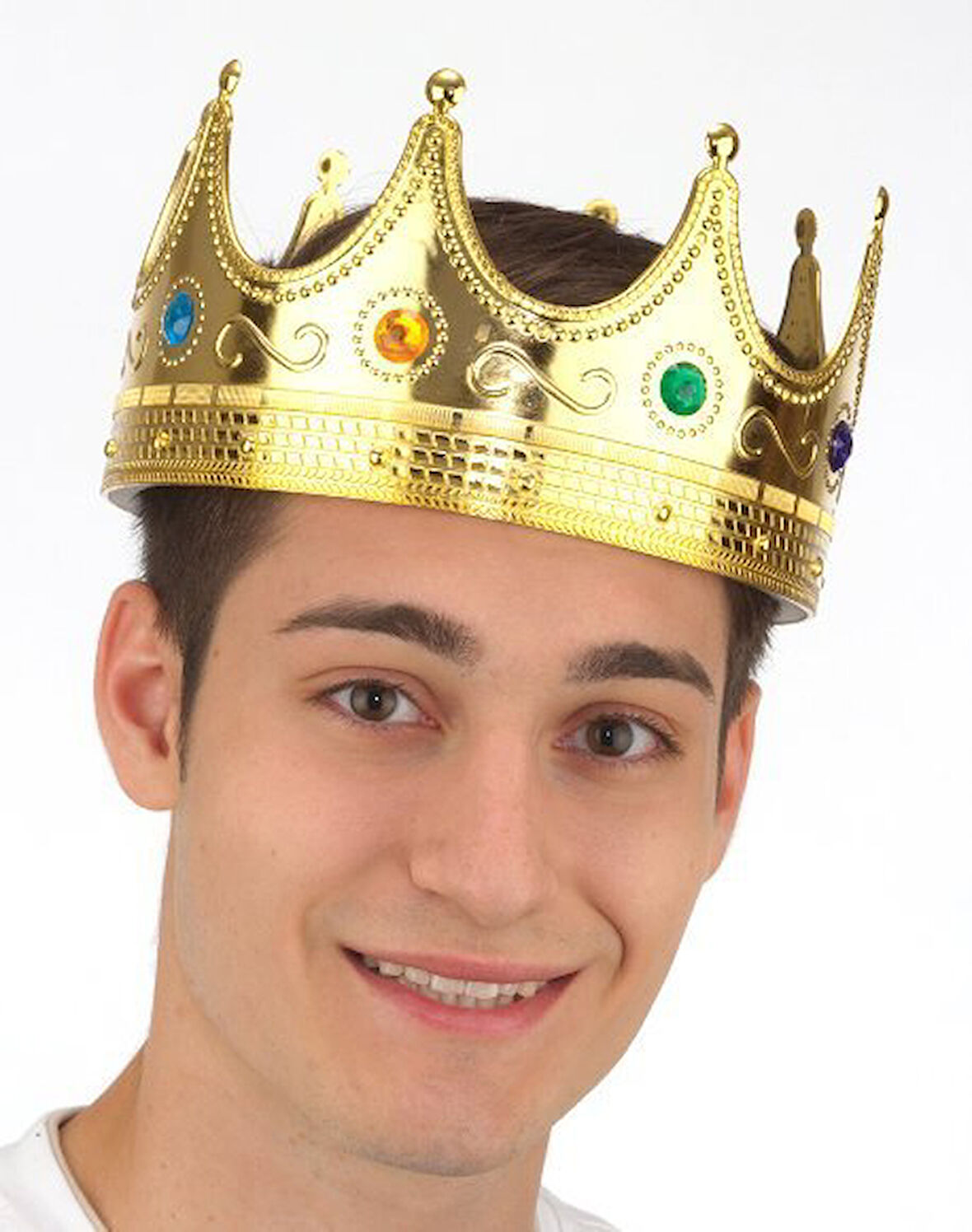 NessiWorld AltınRenkYetişkinÇocukUyumluKralTacı60cm