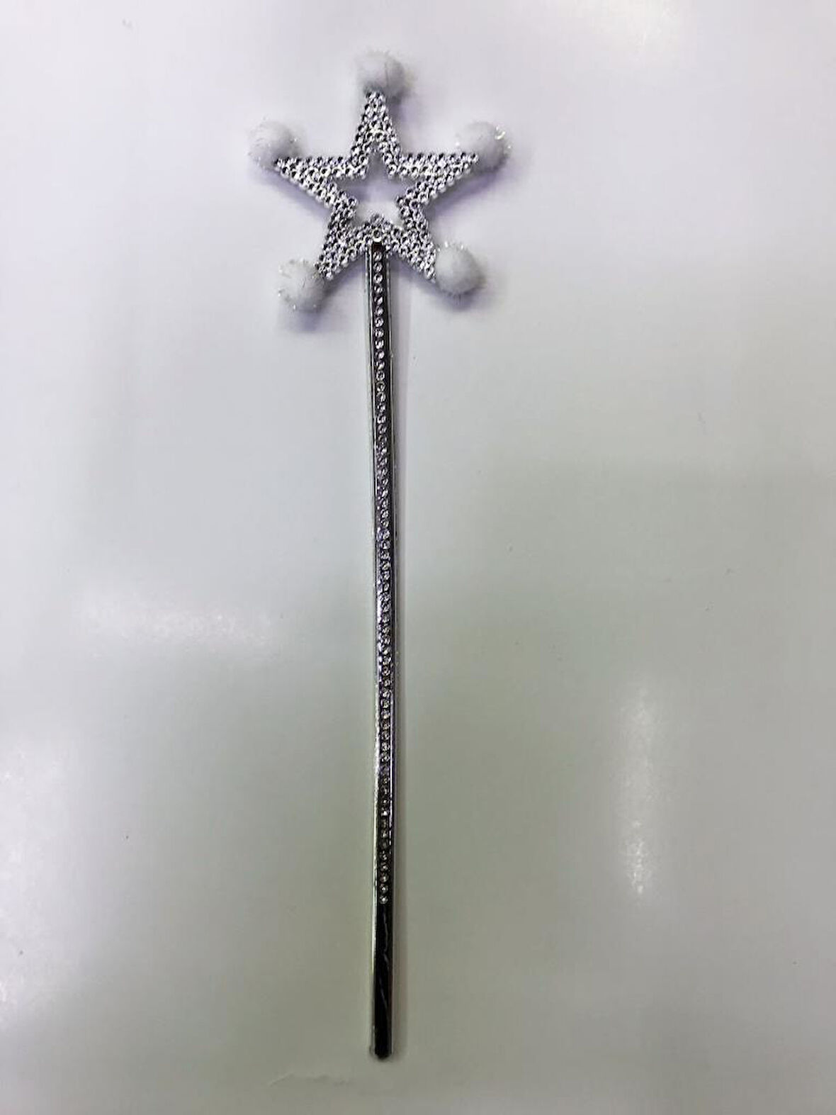 NessiWorld Yıldız Peri Asası Sihirli Değnek Beyaz Ponponlu