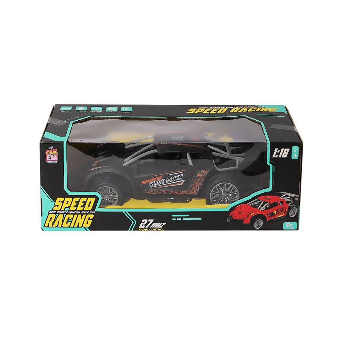 NessiWorld BY908-21B Kumandalı Şarjlı Speed Racing Araba 1:18 21 cm -Canem Oyuncak