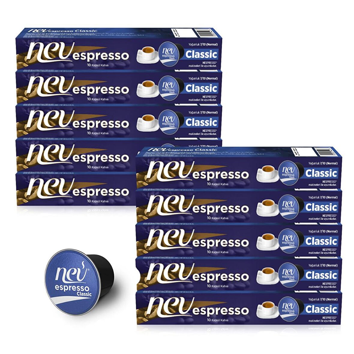 NEV ESPRESSO® Klasik Kapsül Kahve Nespresso® uyumlu 100 Adet