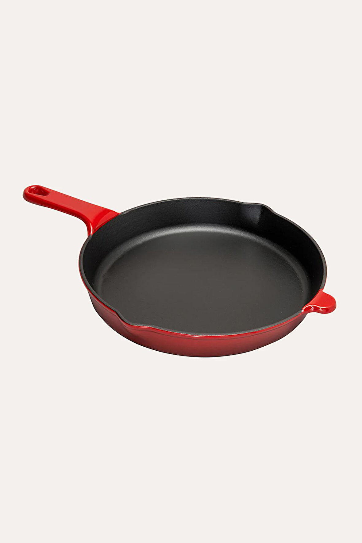 Nishev.com Evini Sev Sürel Kırmızı Demir Döküm Kızartma Tavası 27 cm