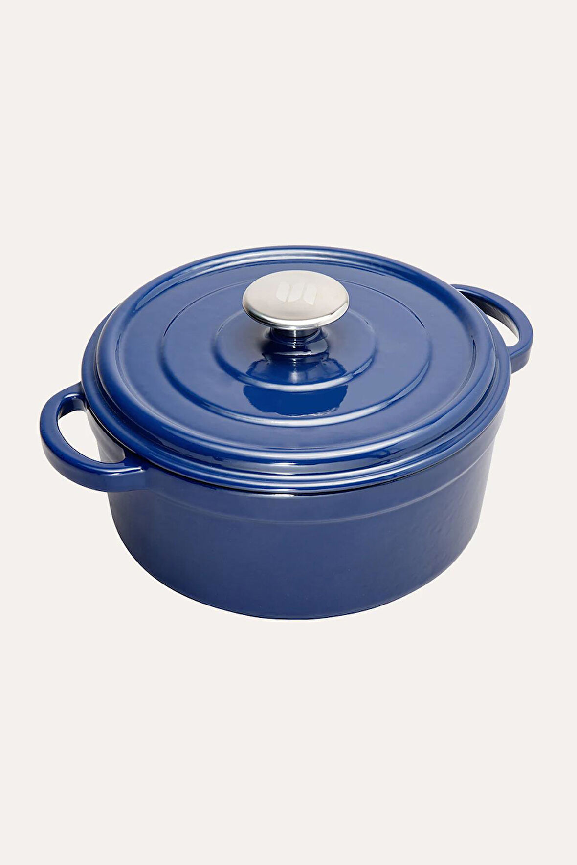 Nishev.com Evini Sev Sürel Mavi Demir Döküm Derin Tencere 20 cm