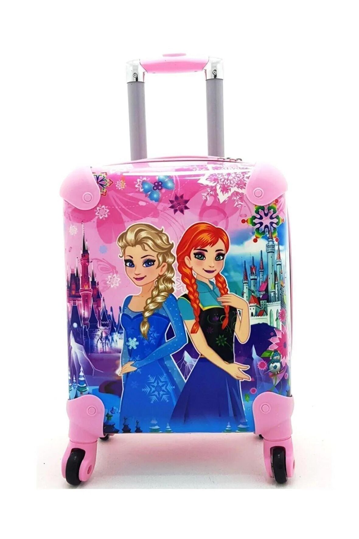 Disney Frozen Karlar Ülkesi Elsa Ve Anna Kız Çocuk Valizi Pembe