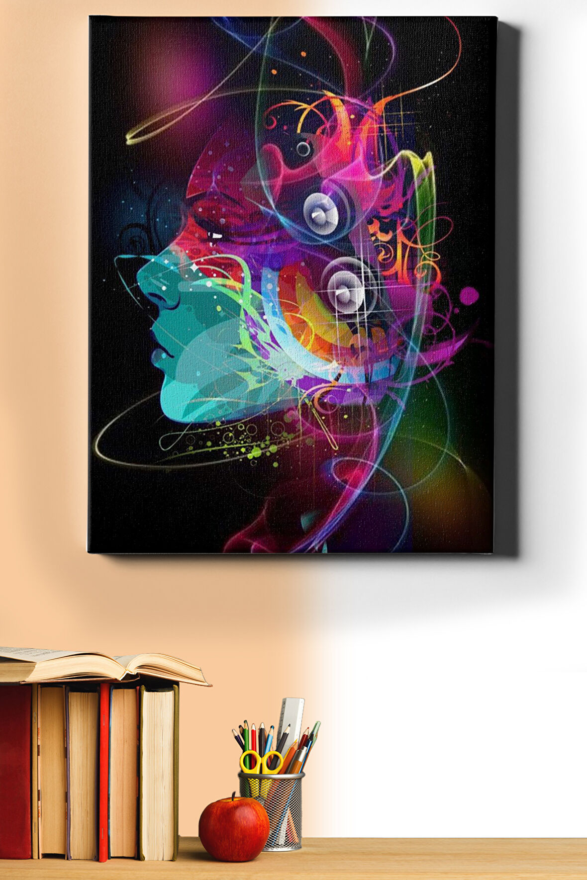 Sayılarla Boyama Seti Kasnaklı Renkli Kadın 6 60 X 75 Cm