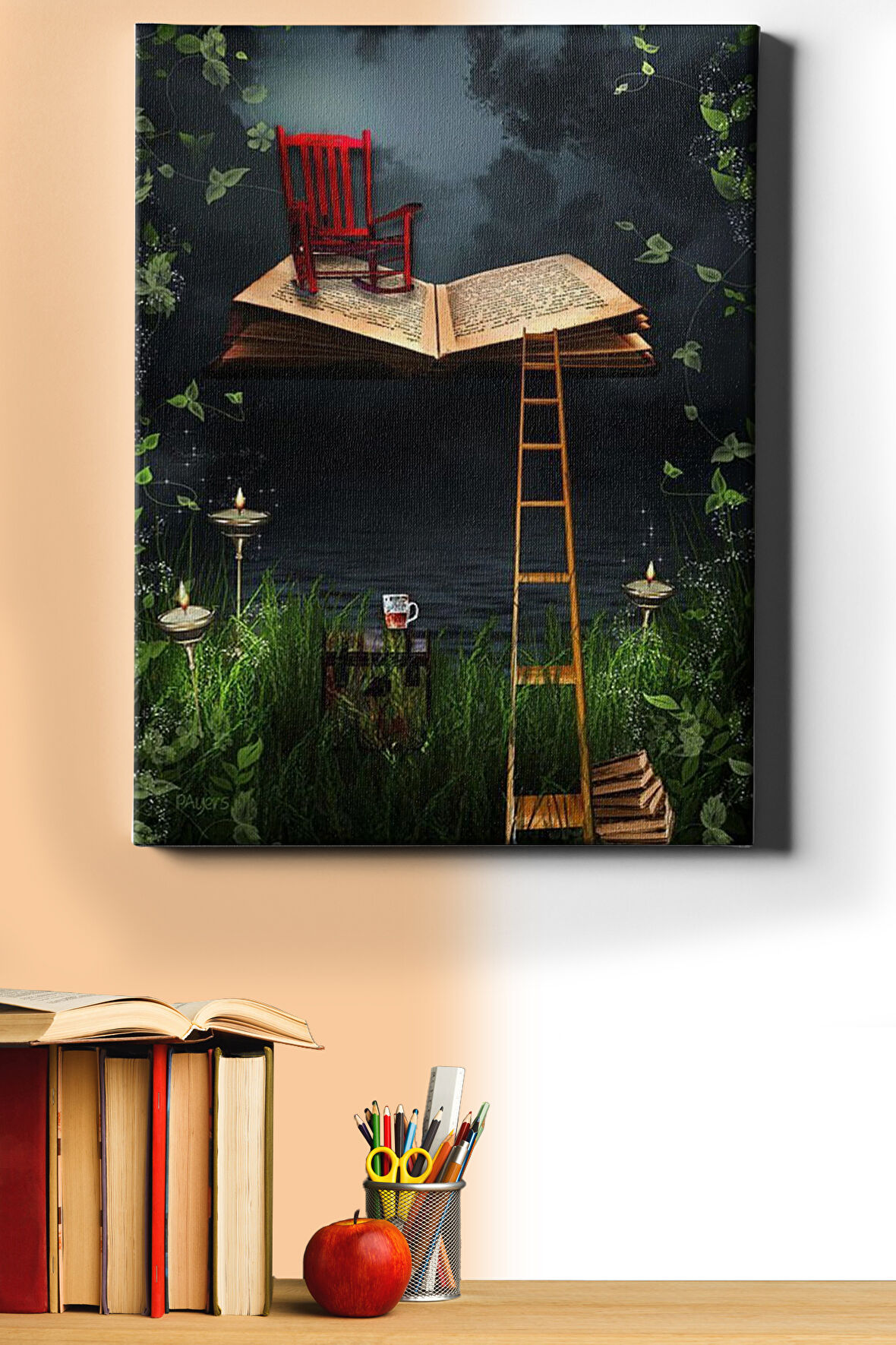 Sayılarla Boyama Seti Kasnaklı Kitabın Dünyası 40 X 50 Cm