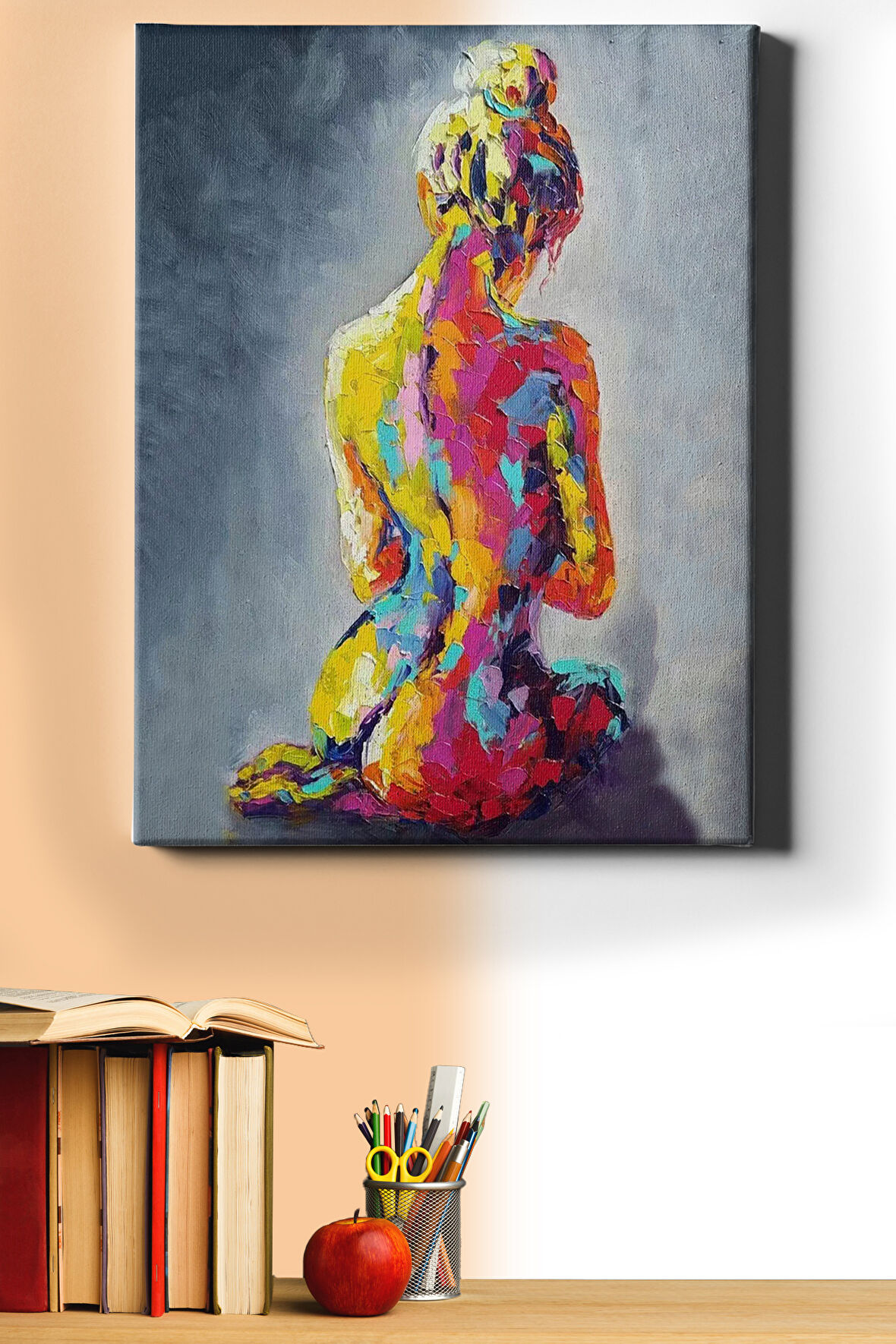 Sayılarla Boyama Seti Kasnaklı Renkli Kadın 8 60 X 75 Cm