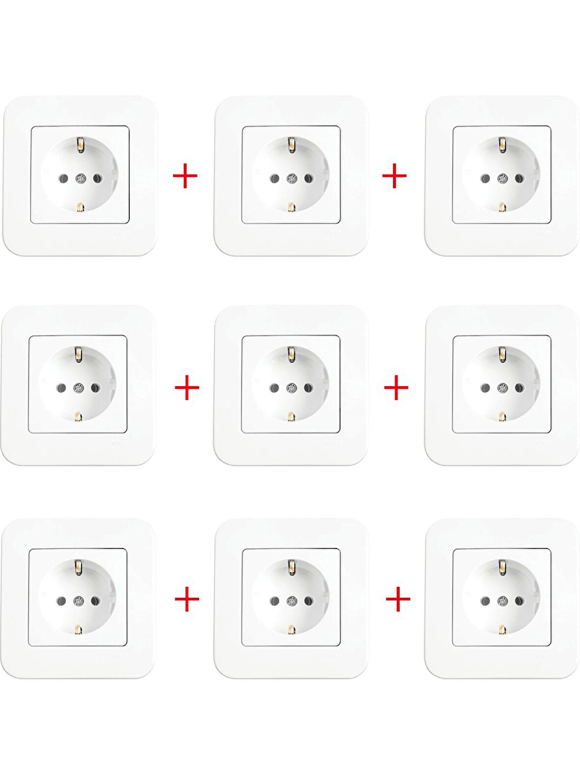 Viko - Linnera-Rollina Beyaz Topraklı Priz Mekanizma + Çerceve Dahil  12 adet