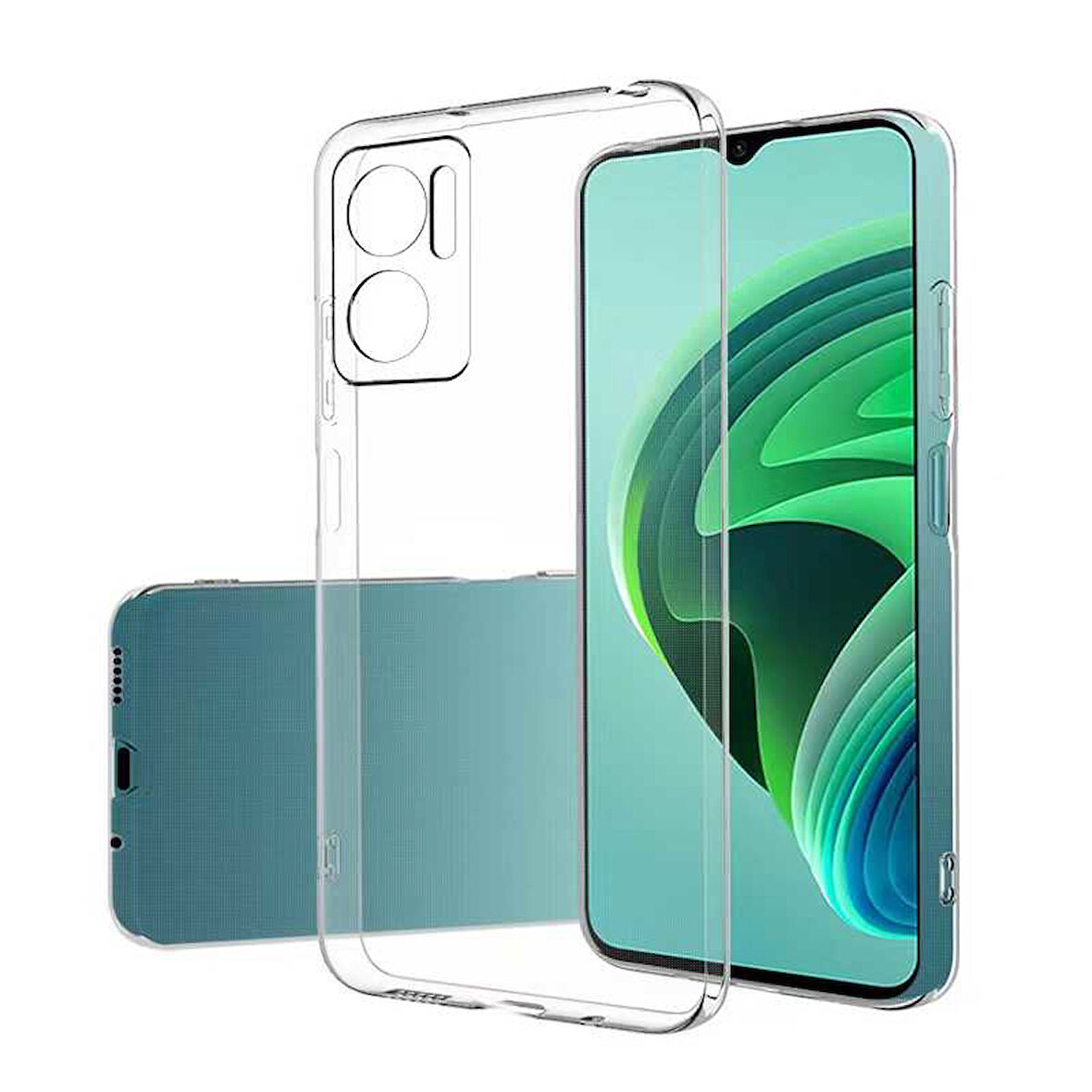 Xiaomi Redmi Note 11E Kılıf Şeffaf İnce Esnek Silikon Kılıf Zipax-Süper