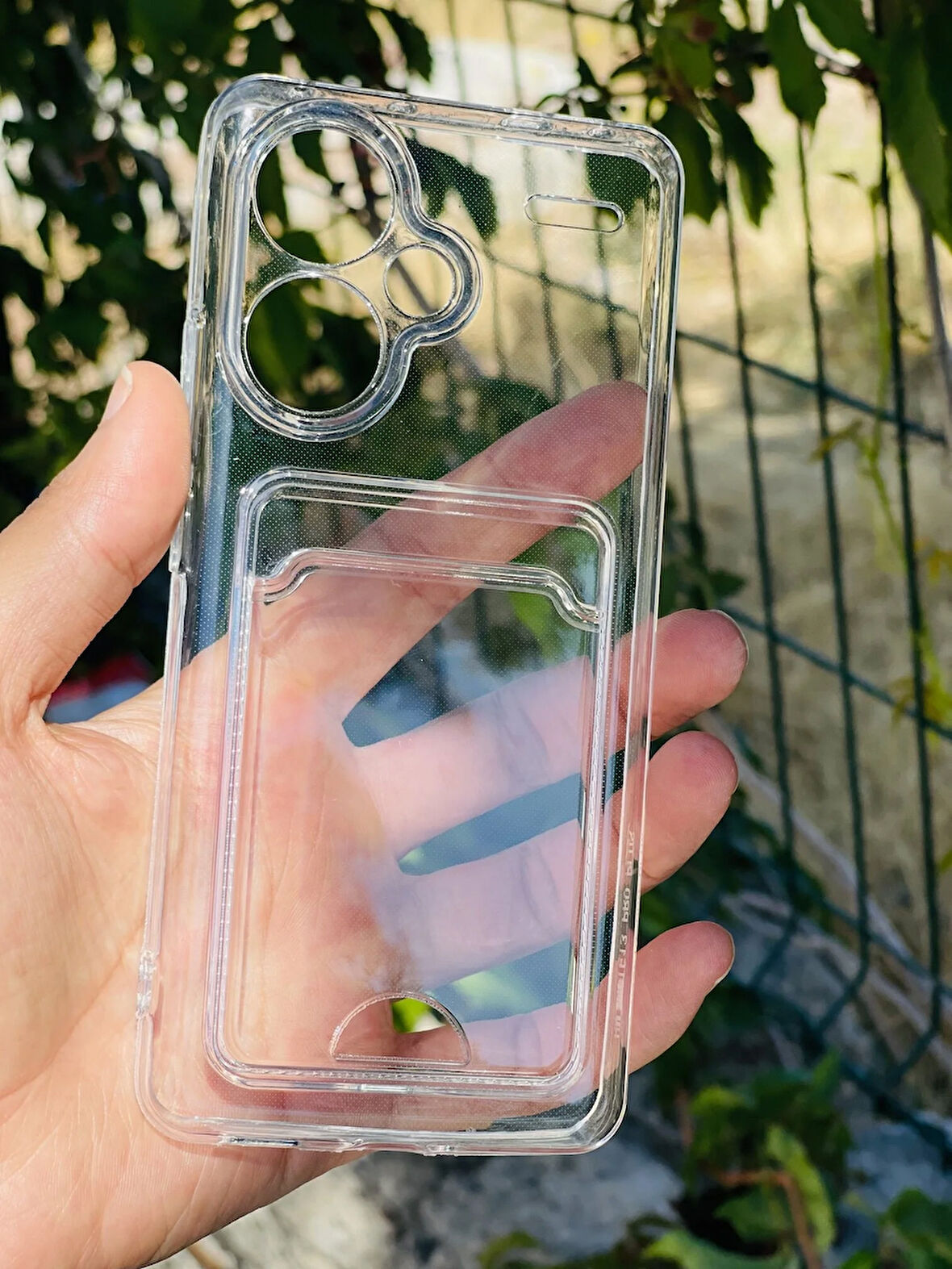 Xiaomi Redmi Note 13 Pro Plus Kılıf Şeffaf Kartlıklı Silikon Azn-SetraKart