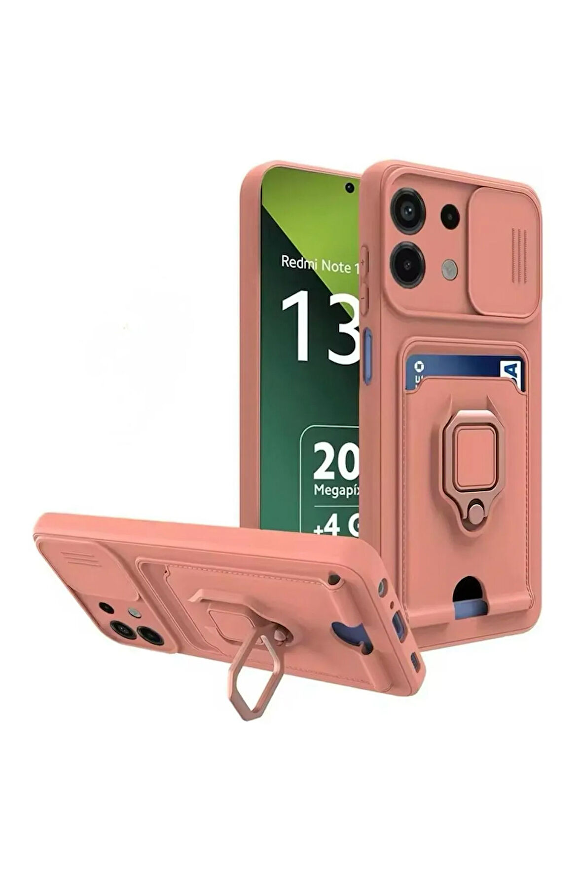 Xiaomi Redmi Note 13 Pro 4G Kamera Korumalı Standlı Kartlıklı Azn-Zuma