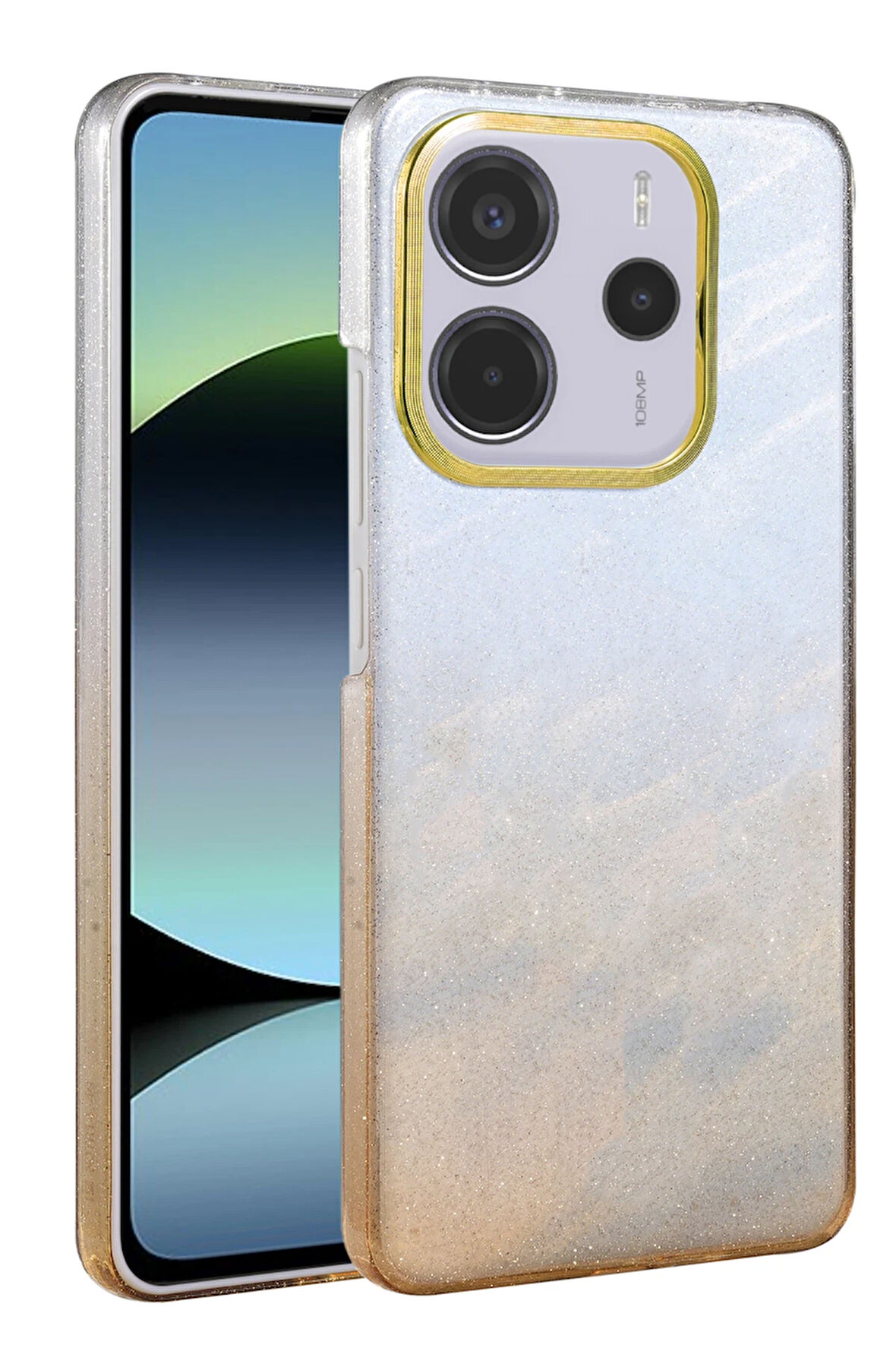 Xiaomi Redmi Note 14 4G Kılıf Simli Renk Geçişli Magesafe Kapak Azn-Fiyonk