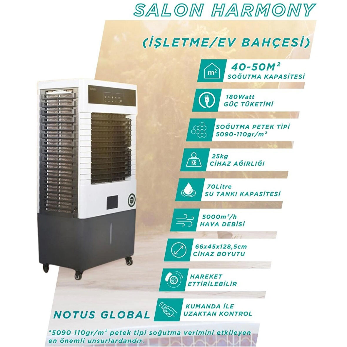 Kabel Salon Harmony Hava Soğutucu + Porti