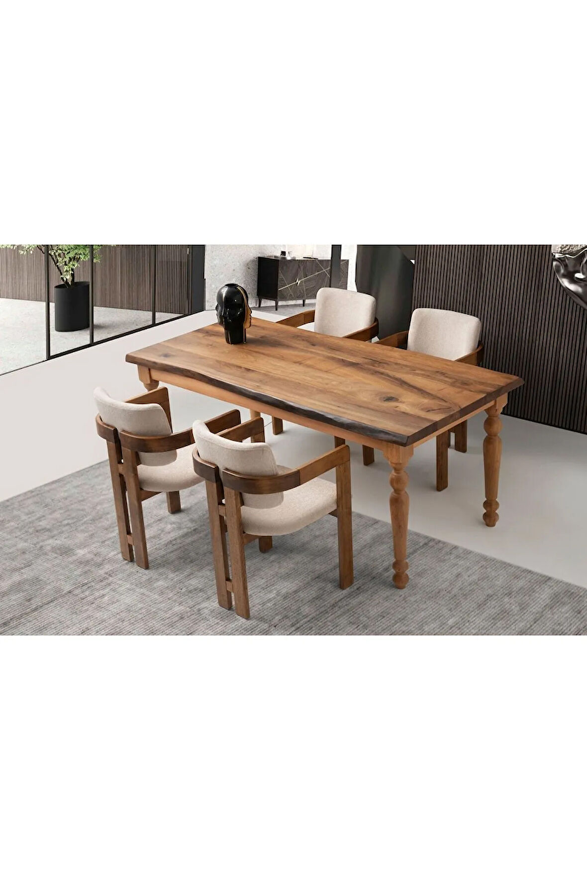 Narvik İskandinav Still T Model Ahşap Sandalye