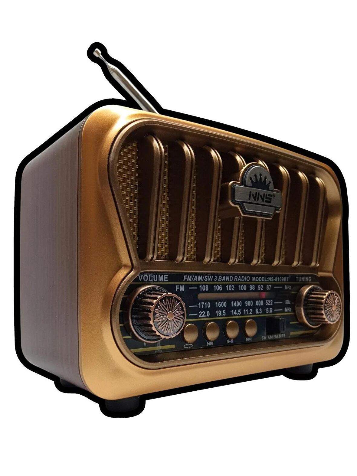 Ns-09 Nostaljik Mini Radyo,tws Destekli.radyo Müzik Kutusu-bluetooth Radyolu Hoparlör