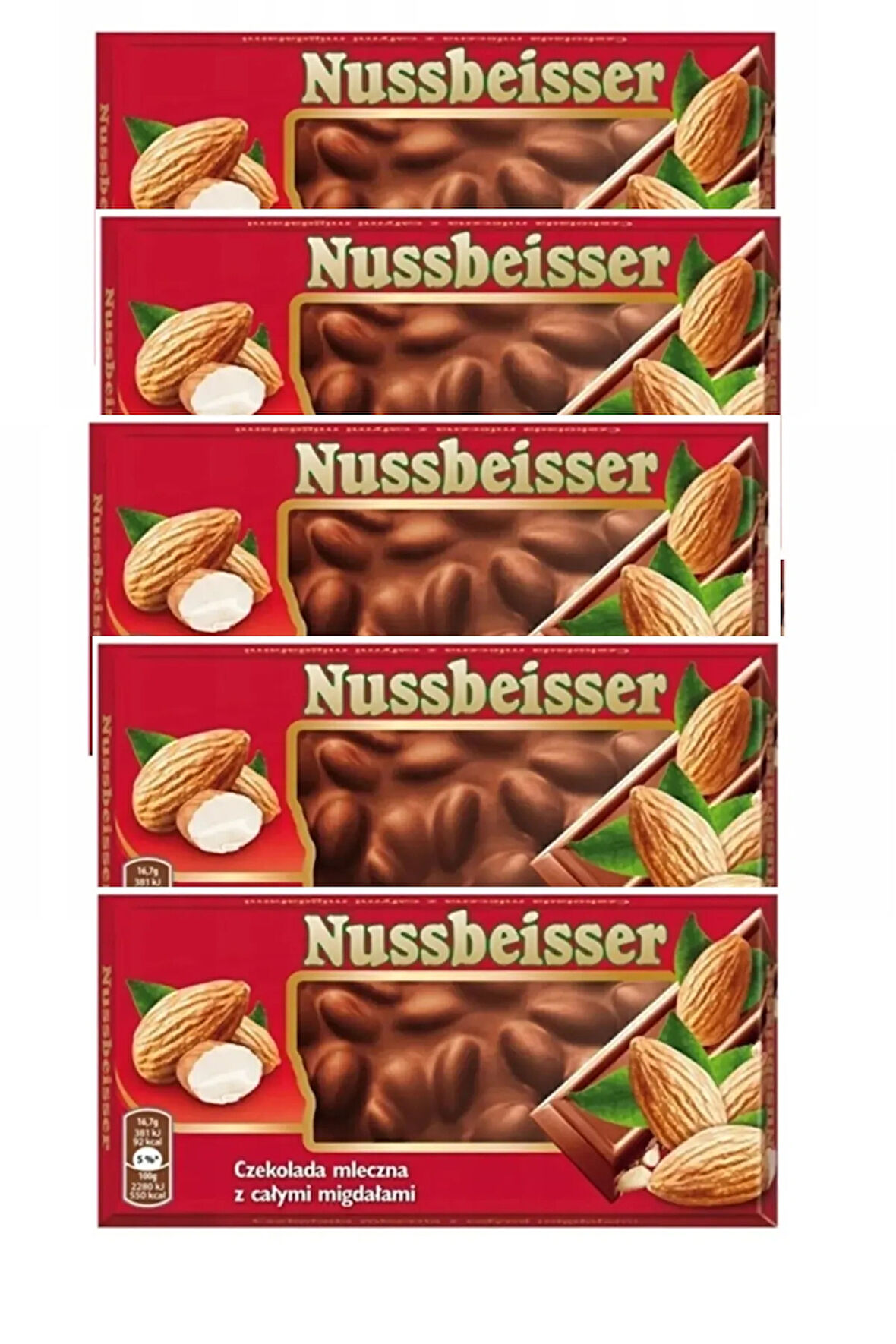 Nussbeisser Bol Bademli 100 Gr Çikolata x 5 Paket