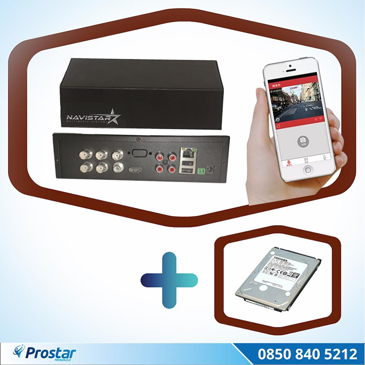 4 Kanal Mobil DVR Kayıt Cihazı 1 TB Harddisk Dahil Uzaktan İzleme Destekli Hdmi