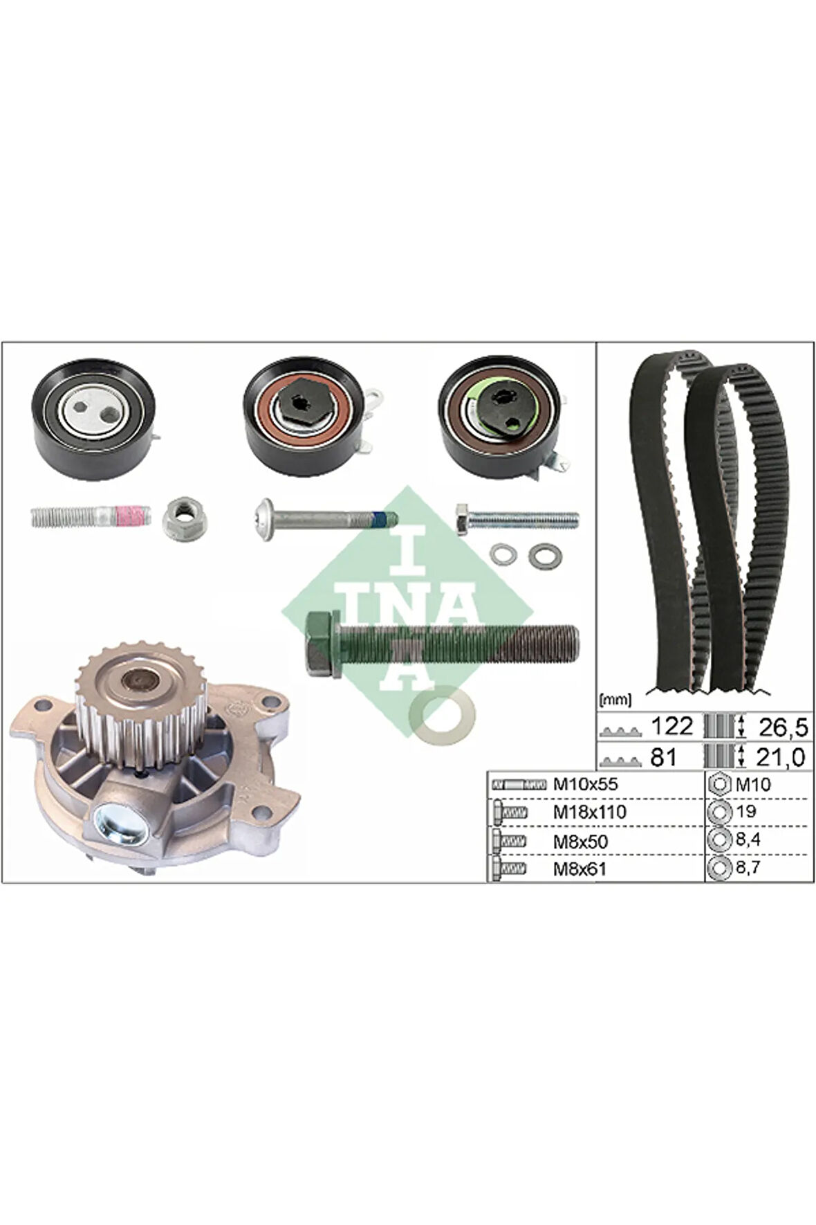 Devirdaimli Triger Seti 122x26.5 -077x21 T4 2.5tdı-lt35 2.5tdı Acv-anj-avr
