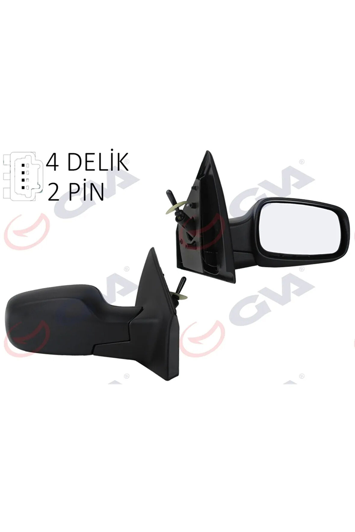 Dış Dikiz Aynası Sağ Clıo 06 Mekanik Isıtmalı Sensörlü Konveks 2 Fiş Vm-6136sr