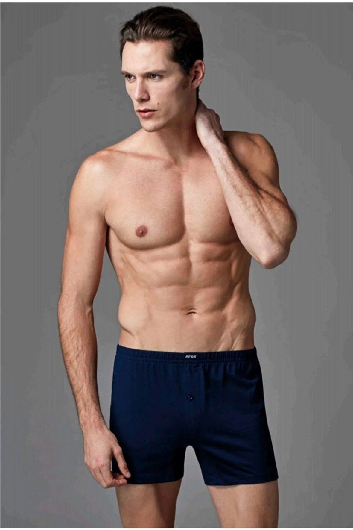 Erkek 4'lü Siyah-lacivert Renkli Penye Boxer