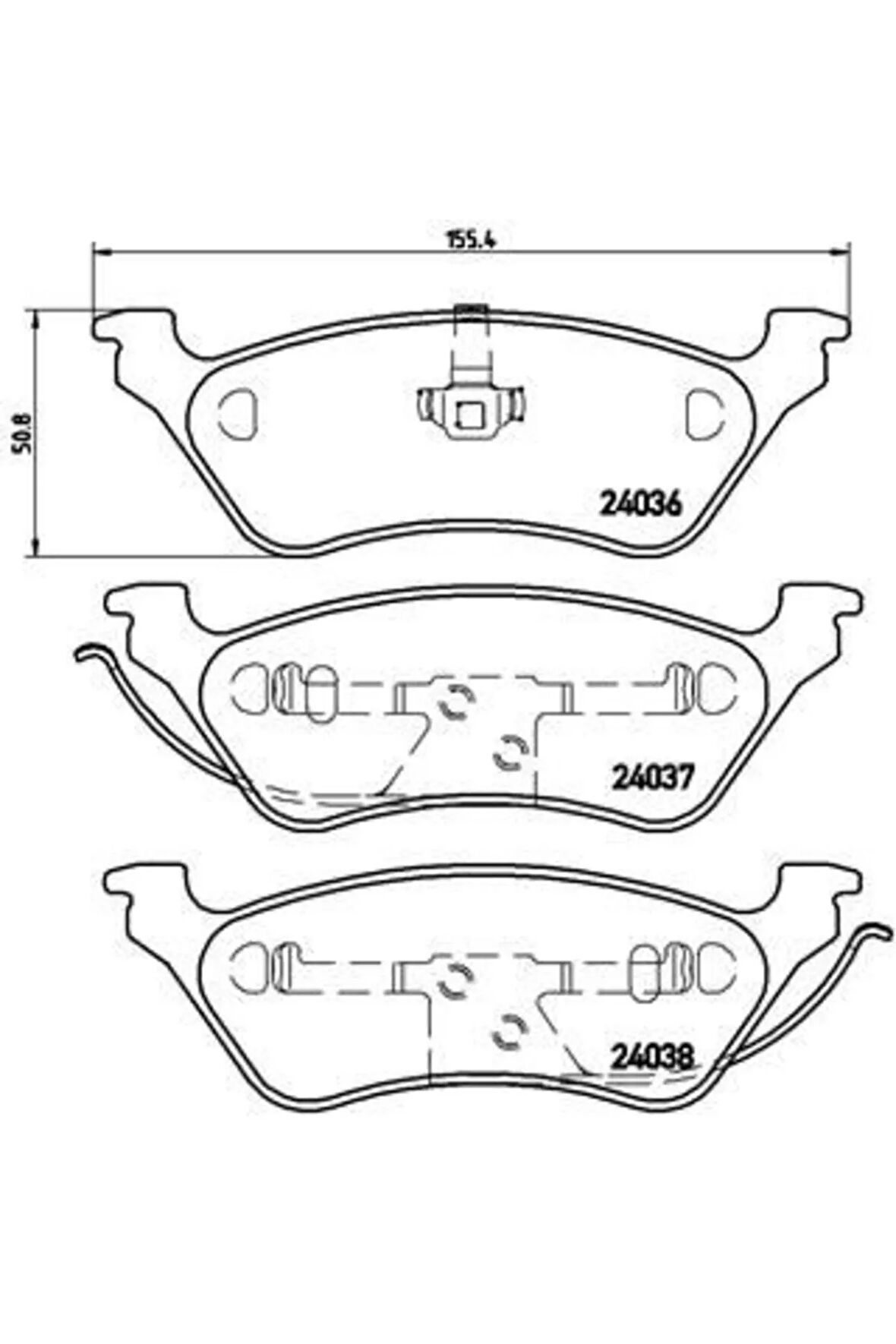 DİSK FREN BALATASI ARKA CHRYSLER USA GRAND VOYAGER 2.4/3.3/2.5D/2.8D 02/00-02/08