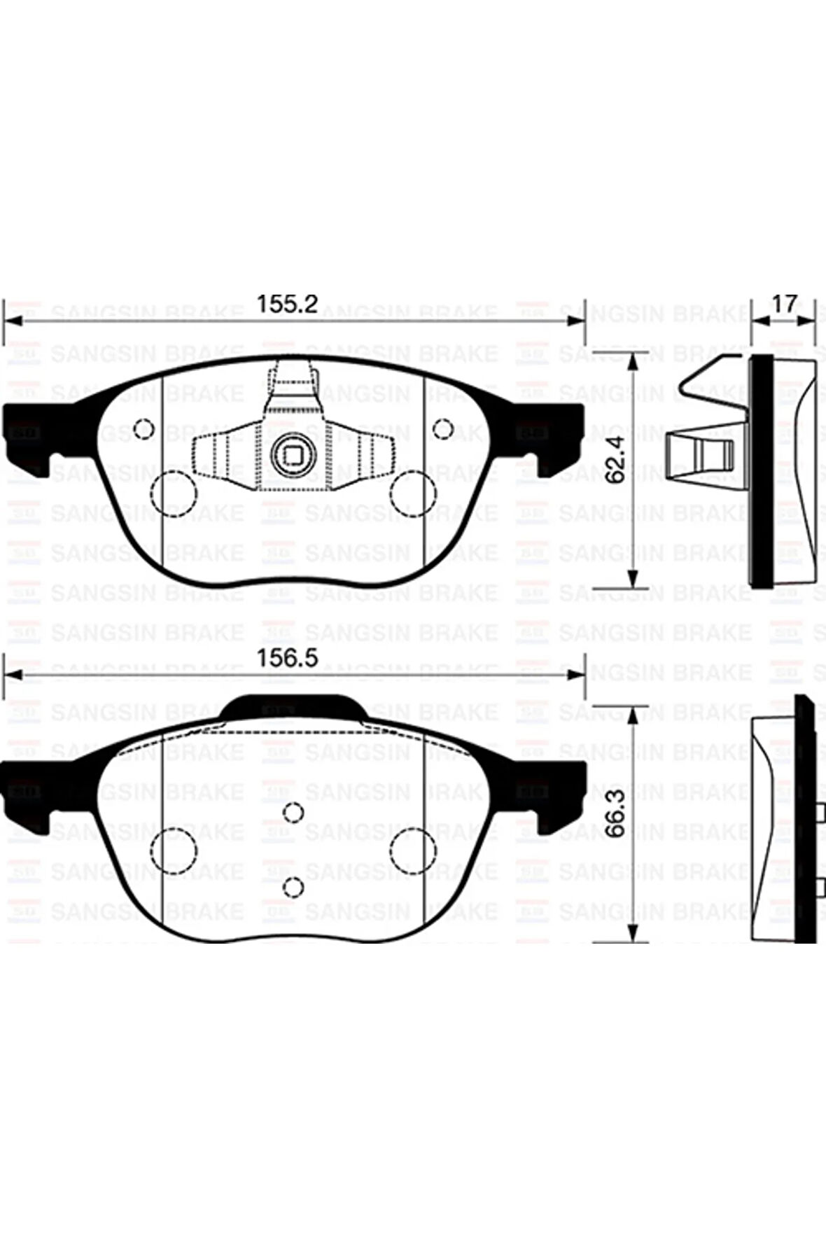 Ön Fren Balata Mazda 3 Bk 03-09 / Ford Focus Iı 04-18 / C-max 07-19 / Kuga 08- /