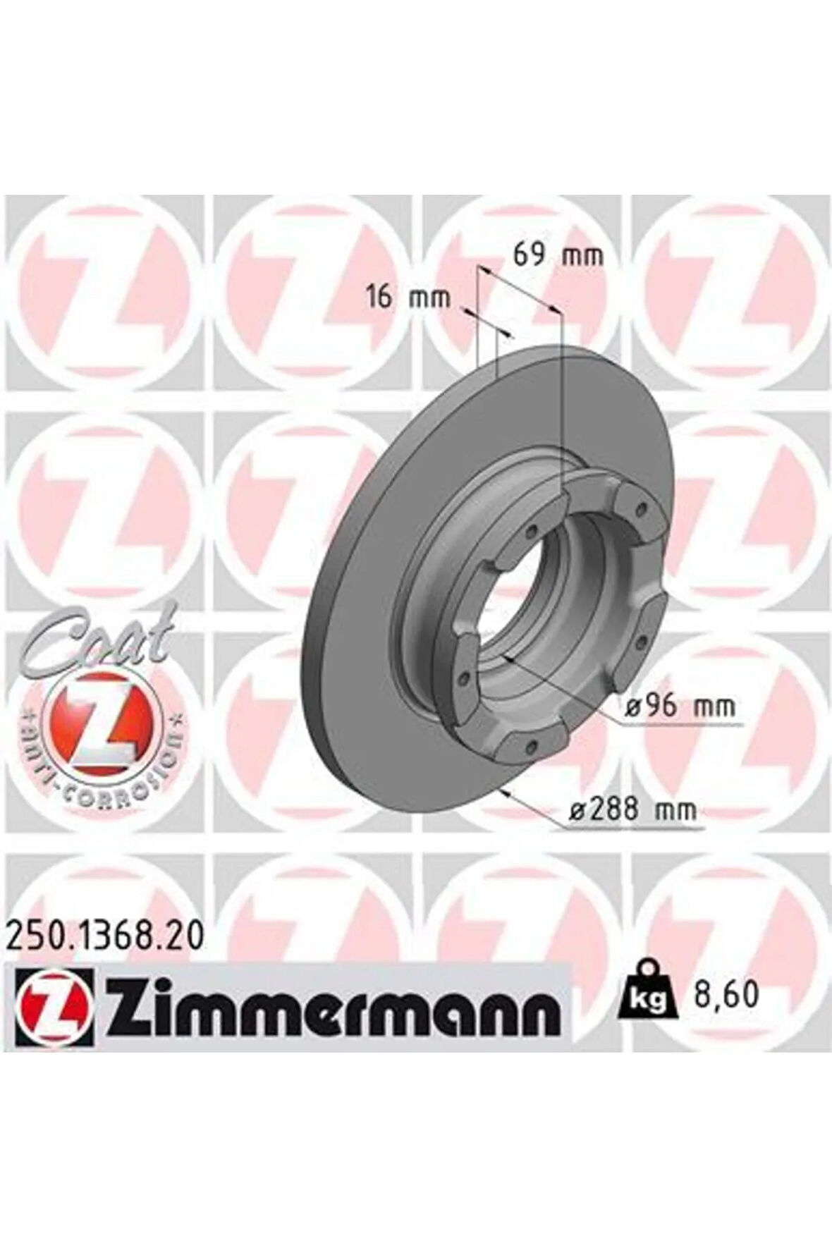 ARKA FREN DISK AYNASI TRANSIT CUSTOM V362 2.2TDCI 12 CAP 288 16