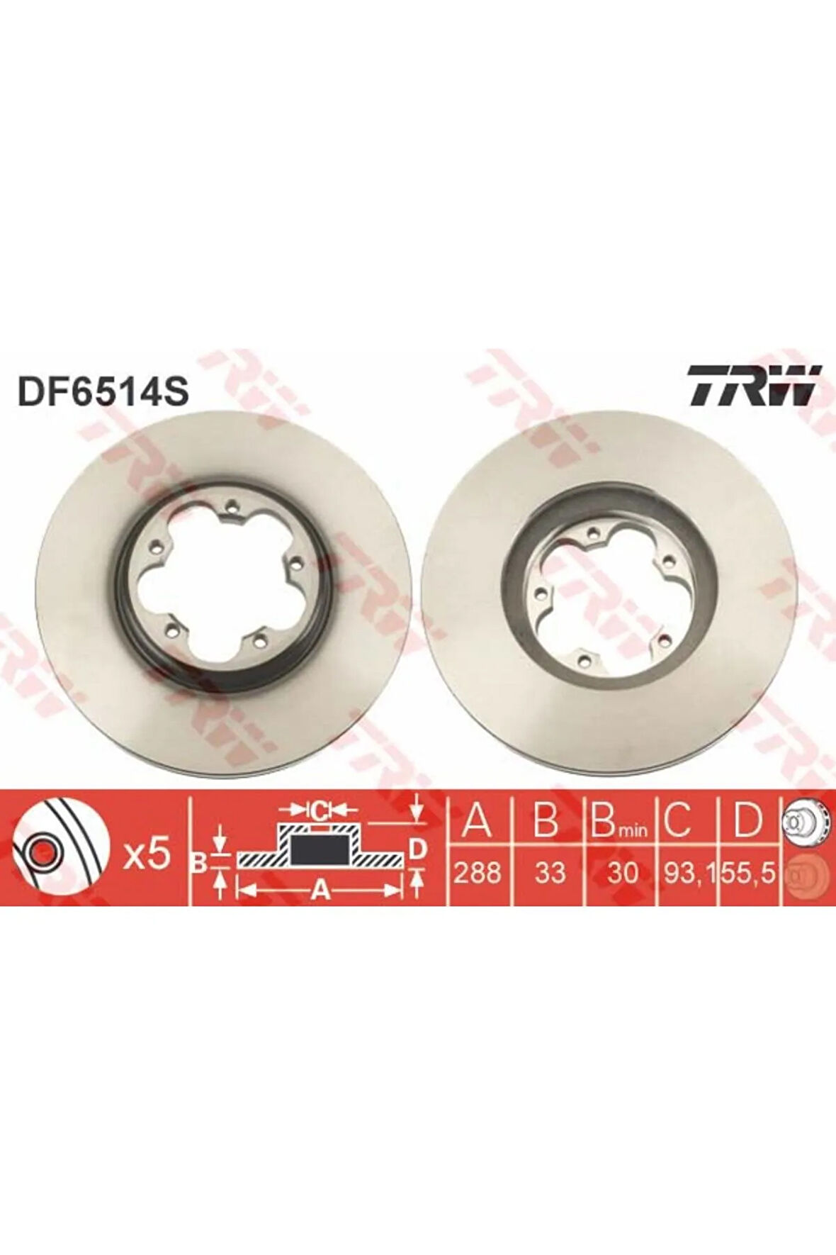 ON FREN DISKI AYNASI TRANSIT CUSTOM V362-V363 12 ARKA TEK TEKER CAP 288 33