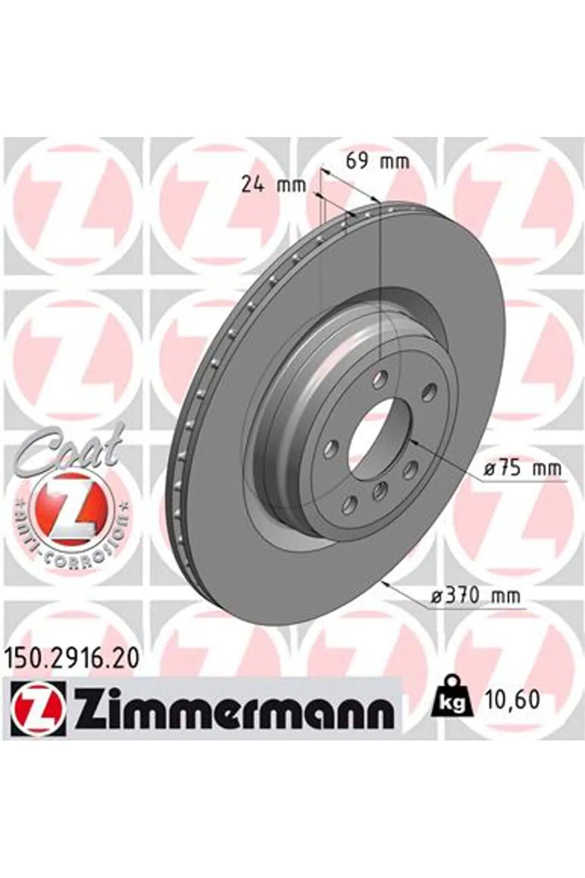 Fren Diski. Arka. 370 /23.9-22.4 Mm . Hava Kanallı. Kaplamalı. Yüksek Karbon Ala