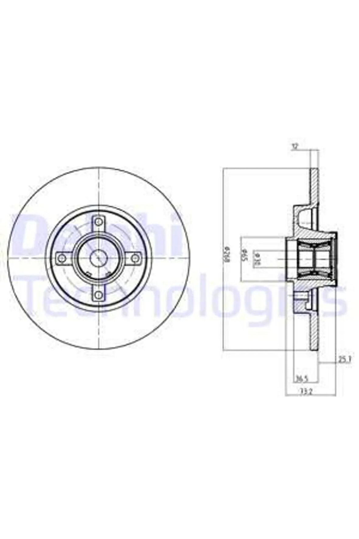 Arka Fren Aynası Adet Poryalı Sensor Ile Partner-berlıngo-p308-p5008-p3008 08 C4