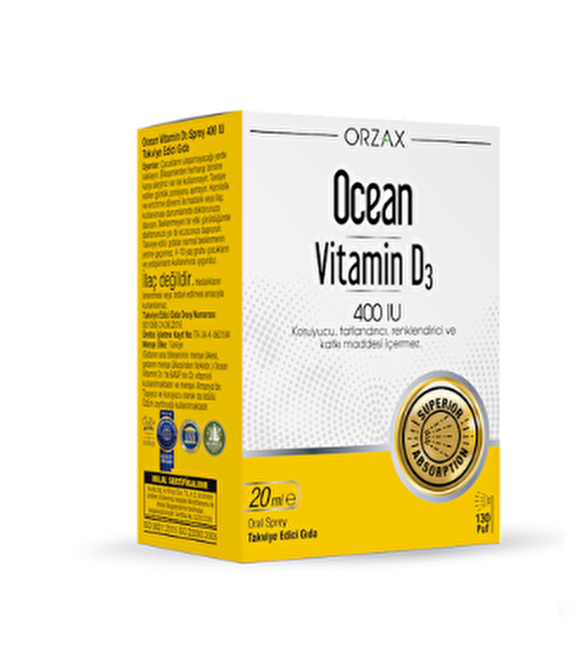 Ocean Vitamin D3 400 IU Sprey 20ml